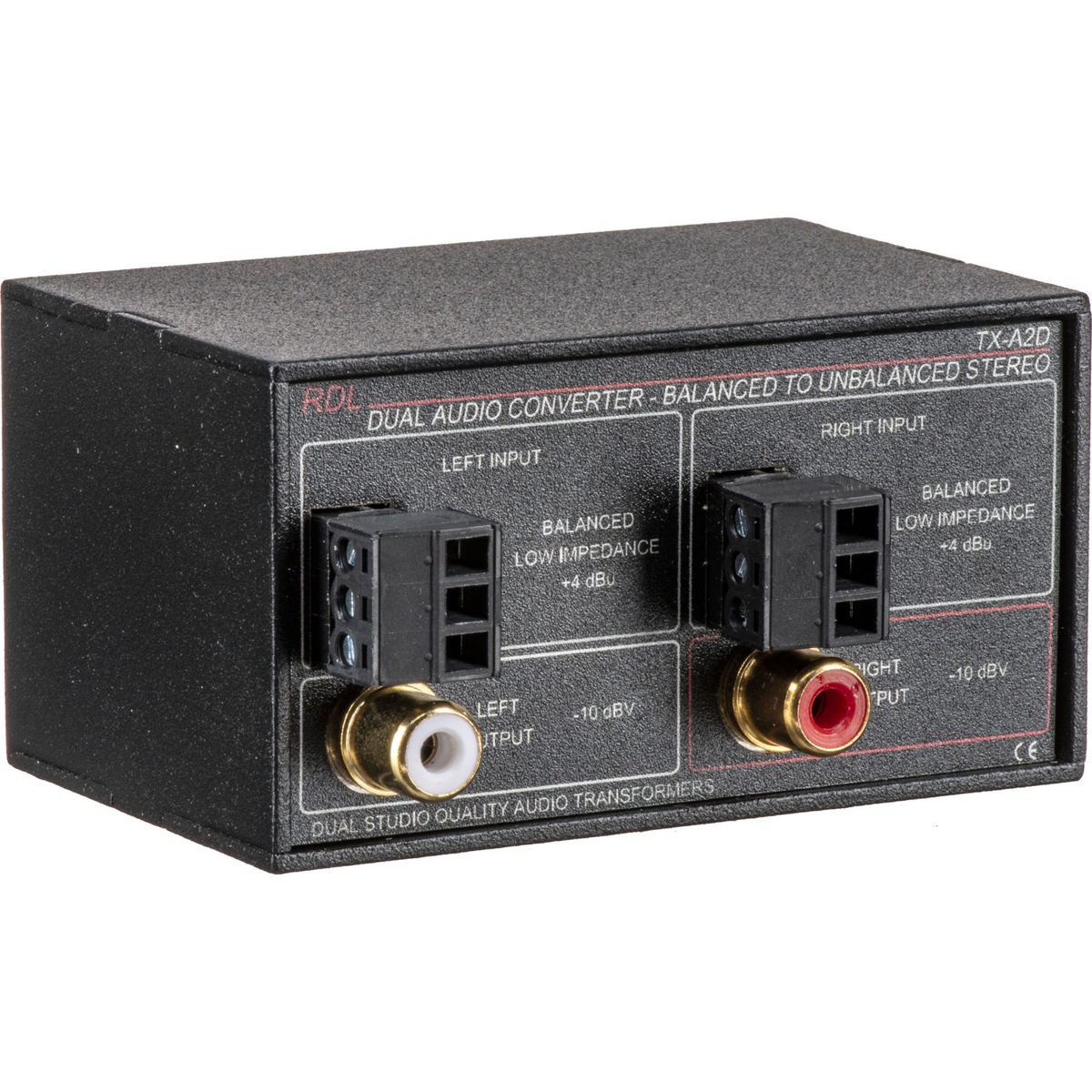 

RDL TX-A2D Balanced to Unbalanced Dual Audio Converter