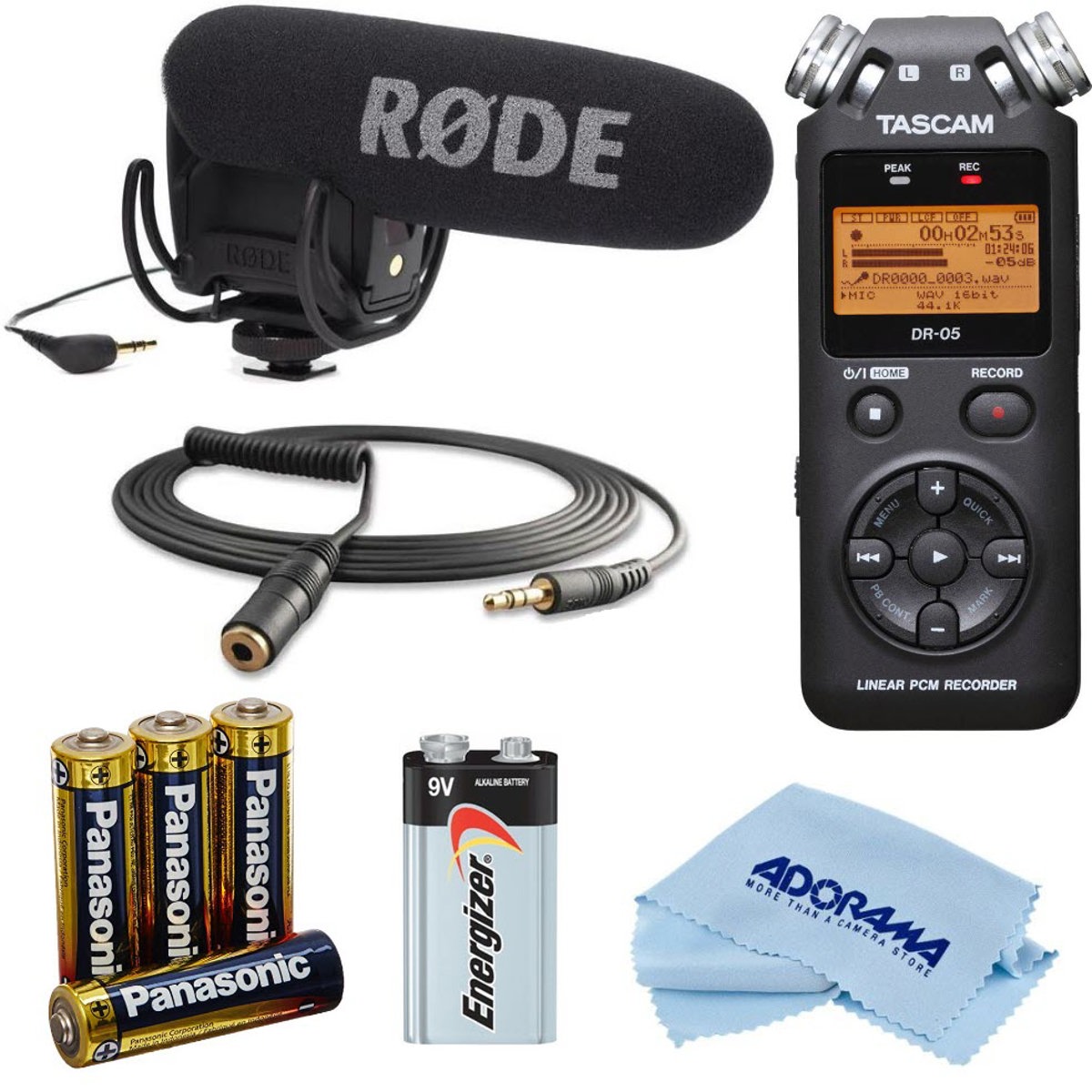 

Rode VideoMic Pro Directional On-Camera Microphone + Tascam DR-05 Kit