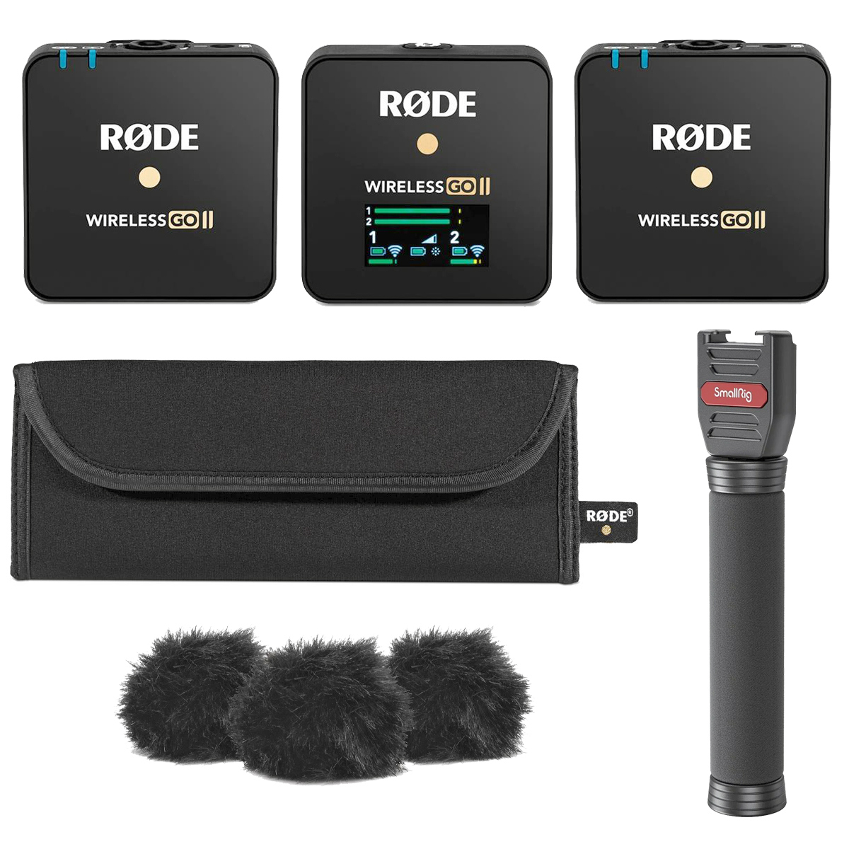 

Rode Wireless GO II Compact Microphone System w/SmallRig 3182 Interview Handle