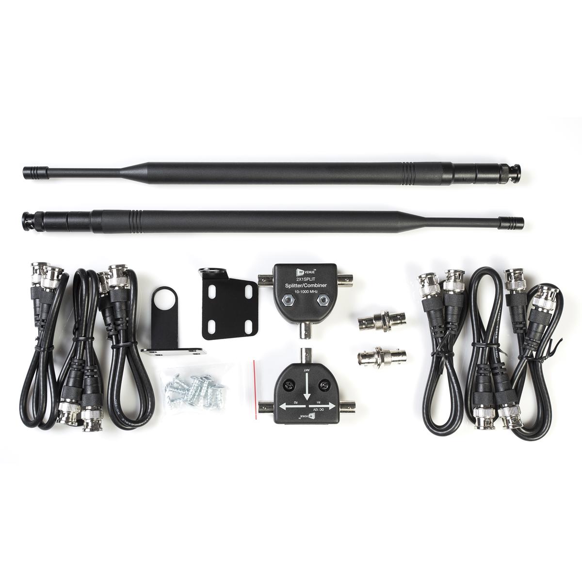 

RF Venue 2-Channel Remote Antenna Kit for Wireless Microphones, 470-530MHz