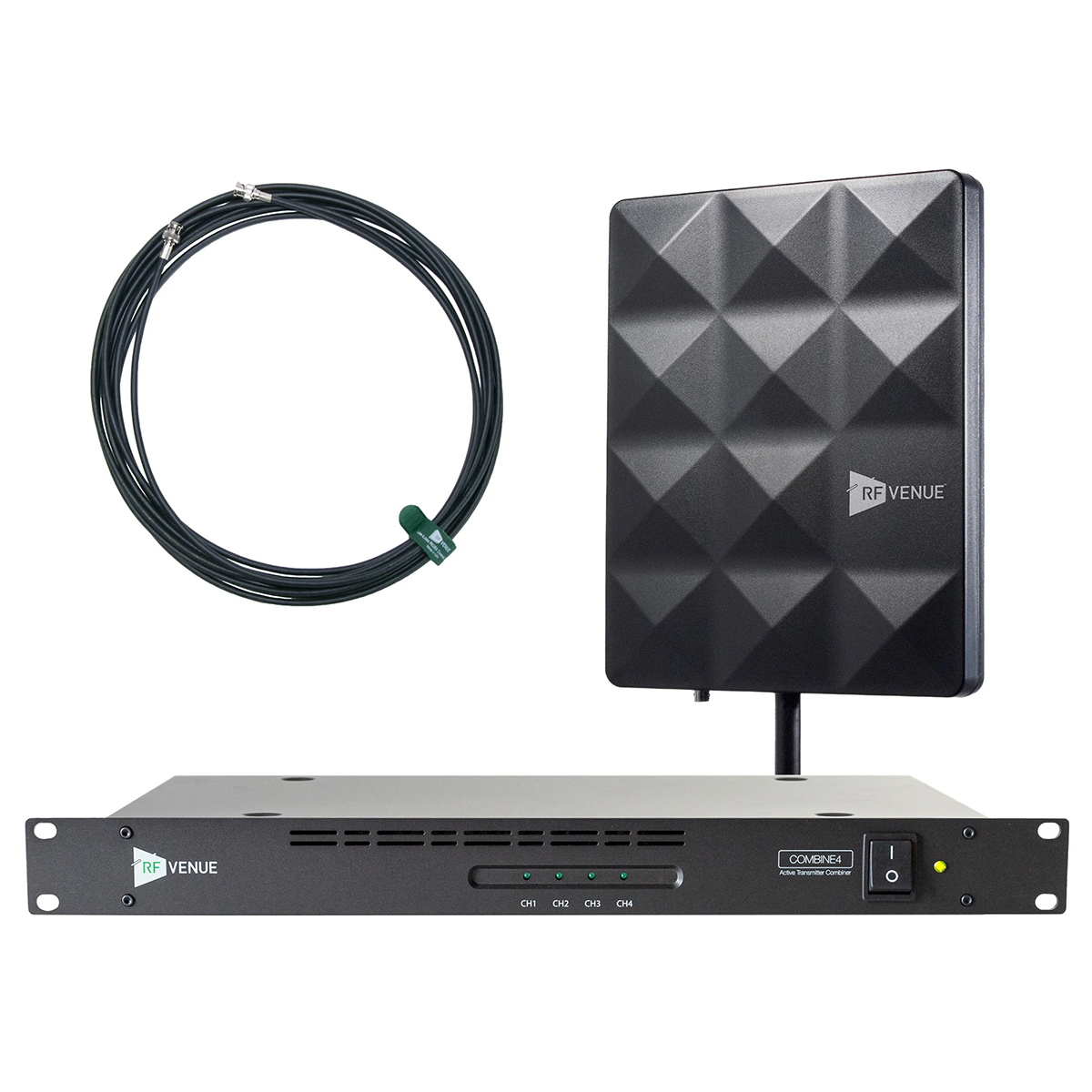 

RF Venue COMBINE4 4-Channel Antenna Signal Combiner with CP Stage Antenna
