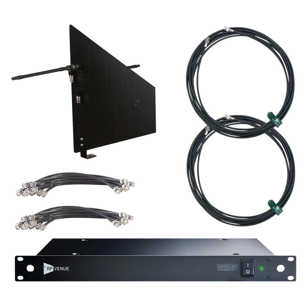 

RF Venue DISTRO9 HDR Multi-Zone Antenna System with Diversity Fin Bundle, Black