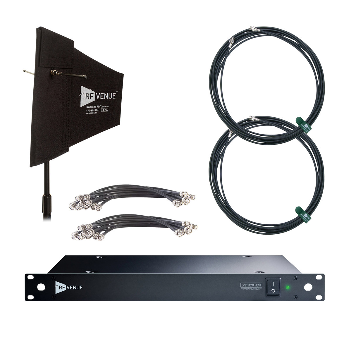 

RF Venue DISTRO9 HDR Multi-Zone Antenna System with Diversity Fin Bundle