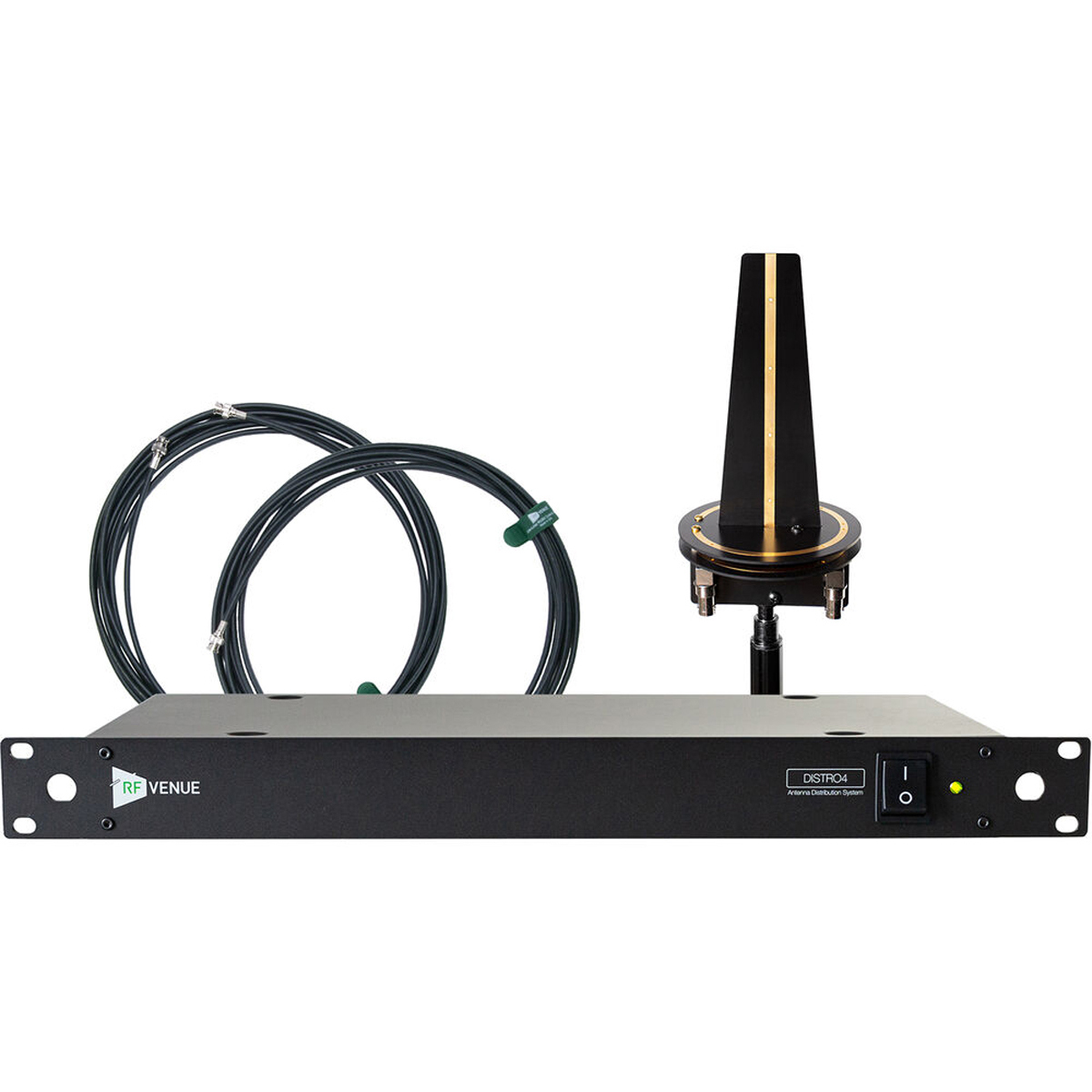 

RF Venue DISTRO4 4-Ch Antenna Distribution System with Omni Antenna, RG8X Cable