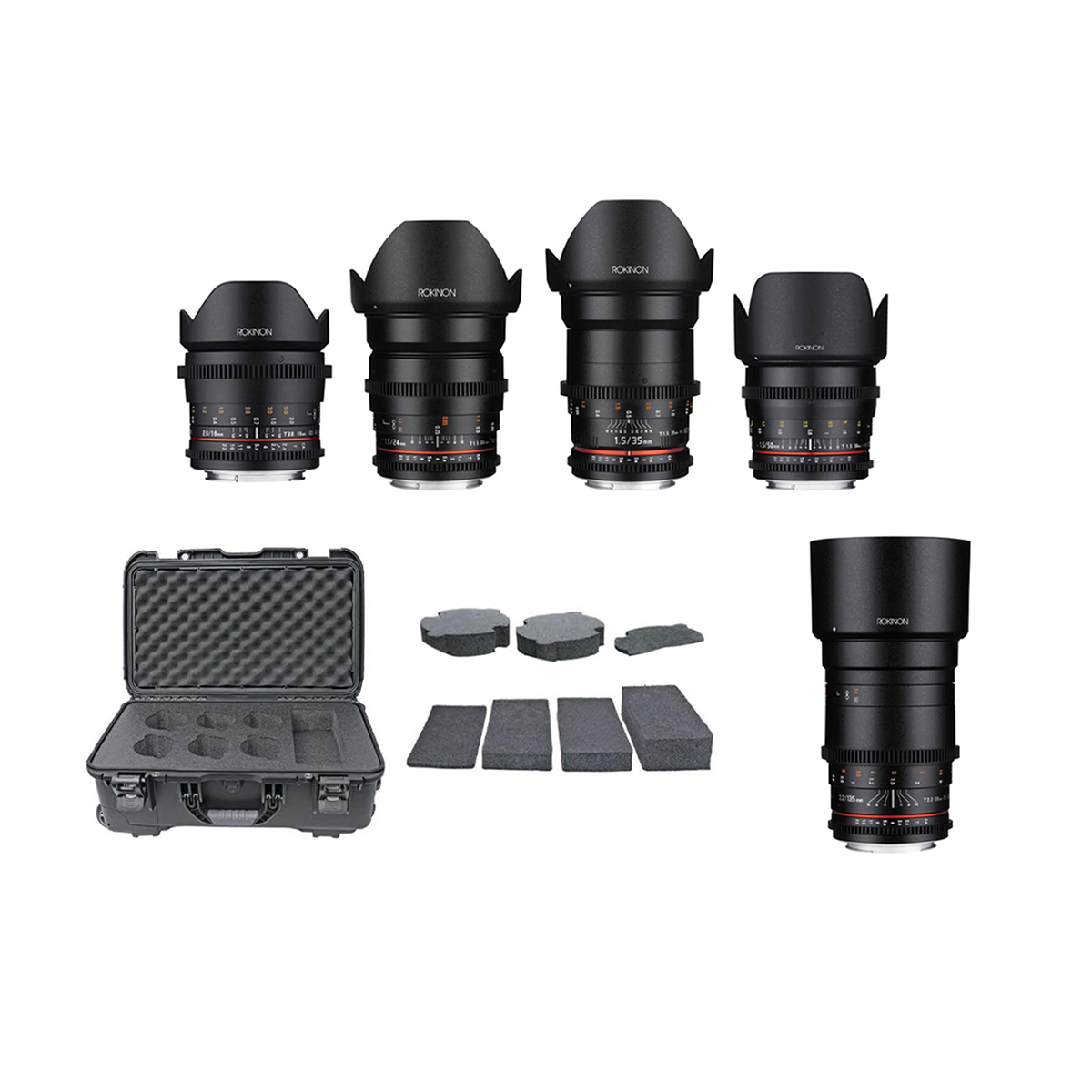 

Rokinon 24mm, 35mm, 50mm, 85mm T1.5 & 16mm T2.2 Cine DS 4-Lens Kit for Canon EF