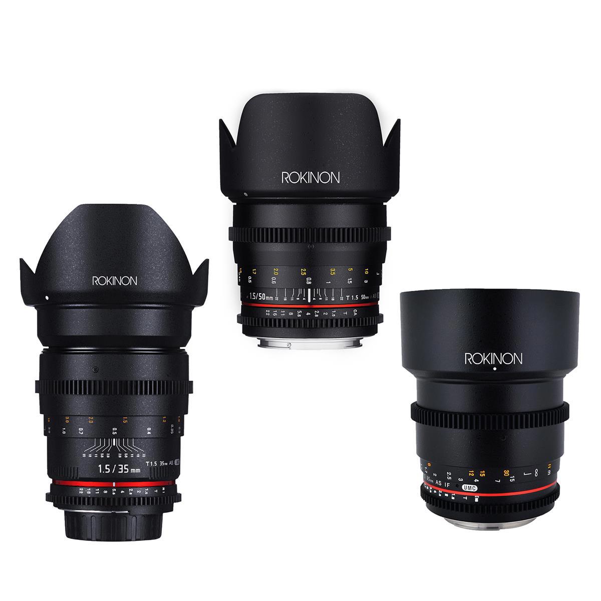 

Rokinon 35mm, 50mm & 85mm T1.5 Cine DS 3-Lens Kit for Micro Four Thirds