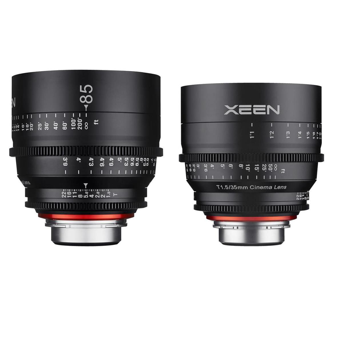 

Rokinon Xeen 35mm T1.5 with 85mm T1.5 Pro Cine 2-Lens Kit for Canon EF