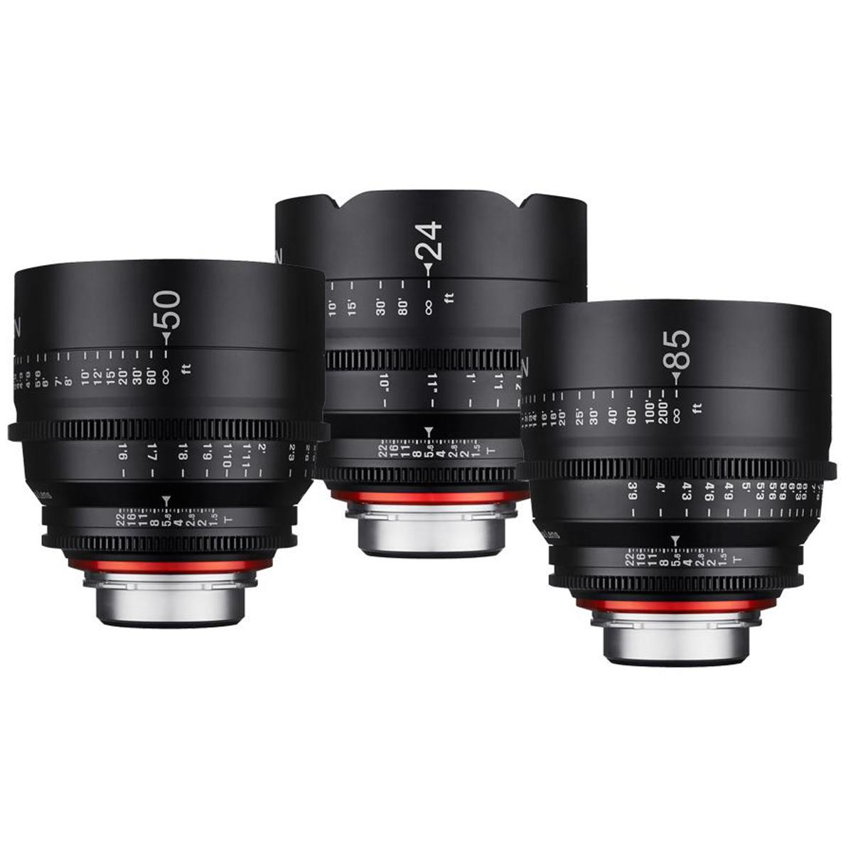 

Rokinon Xeen 24mm, 50mm & 85mm T1.5 Pro Cine 3-Lens Kit for Canon EF