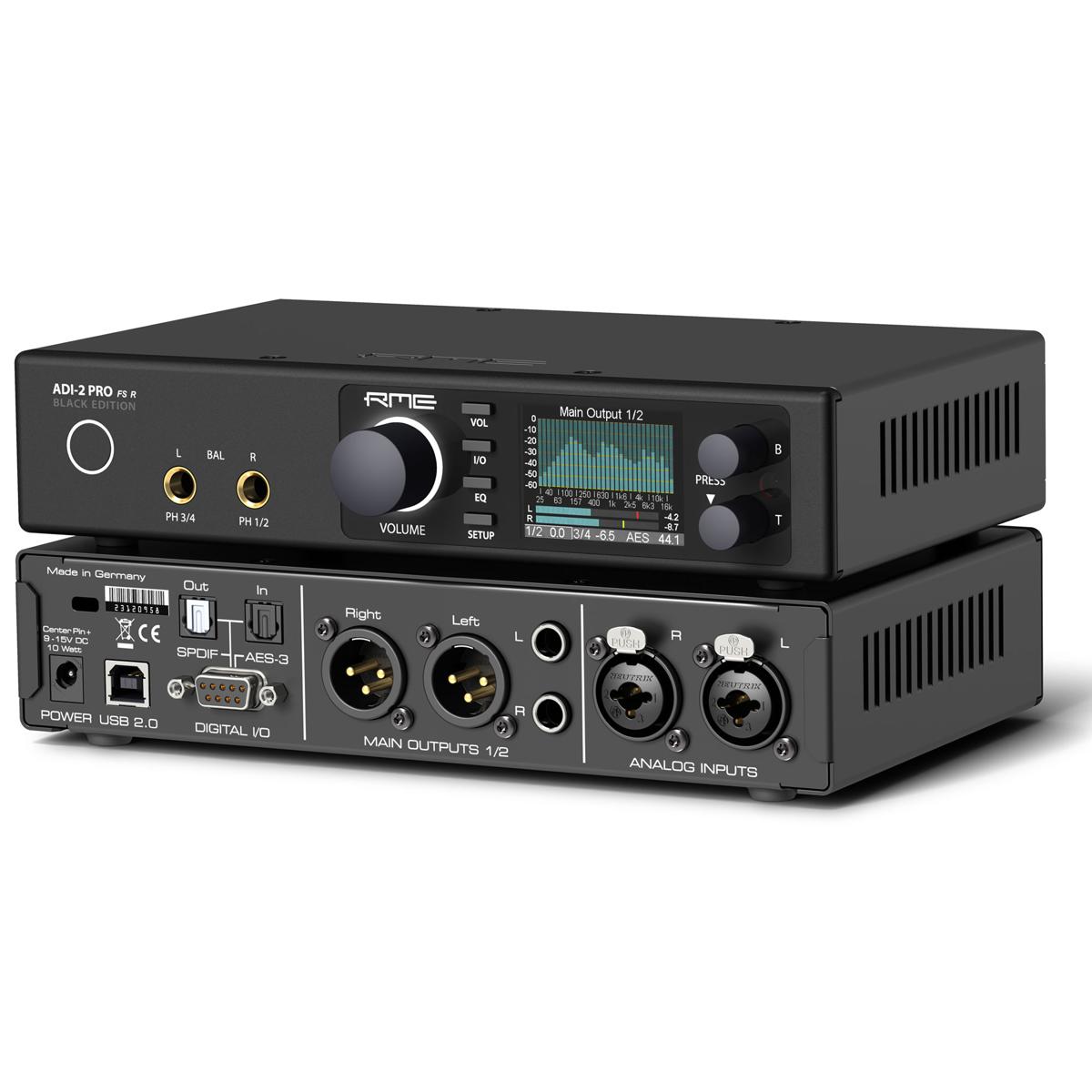 

RME ADI-2 Pro FS R 9.5" 1RU 2-CH High-End AD/DA Converter with Remote, Black Edition