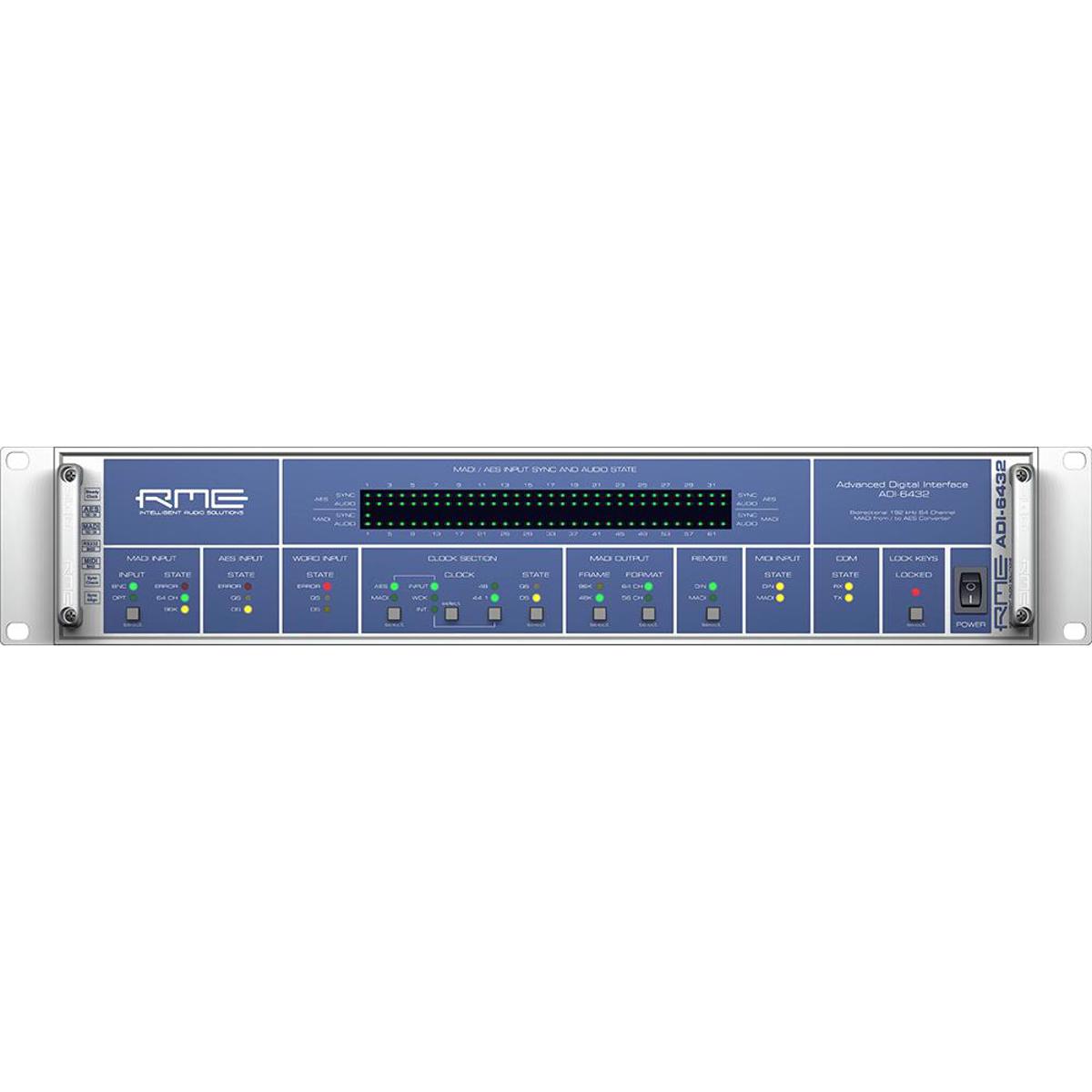 

RME ADI-6432 Bidirectional 64 Channel 24-Bit/192kHz MADI/AES Format Converter