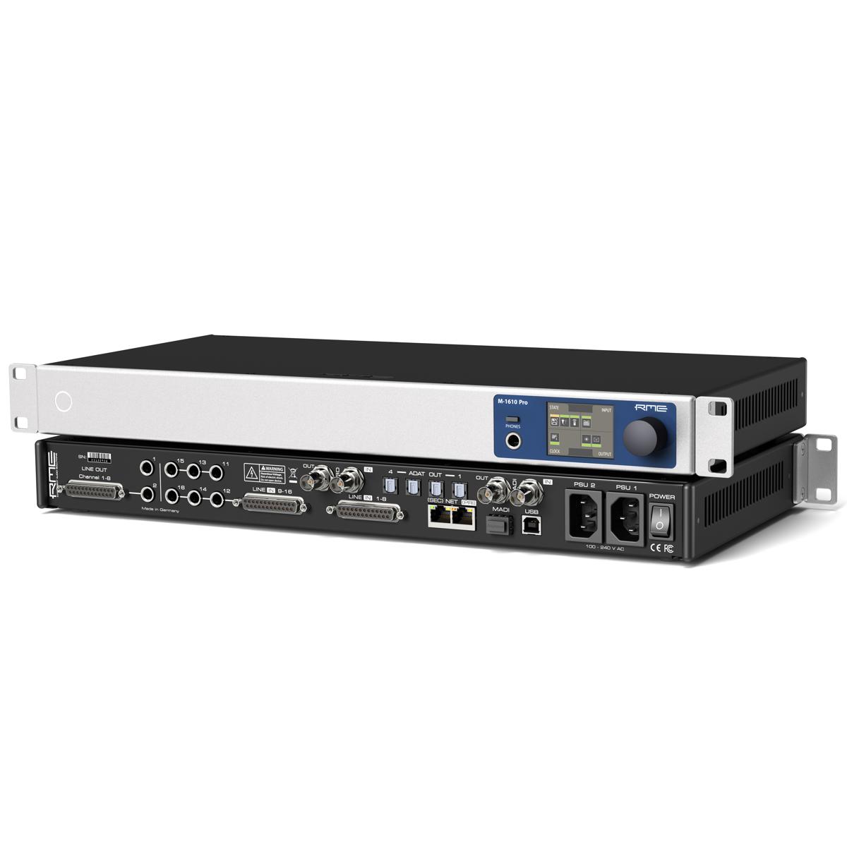 

RME M-1610 Pro 1RU 16-Channel A/D, 10-Channel D/A Converter with ADAT, AVB, MADI