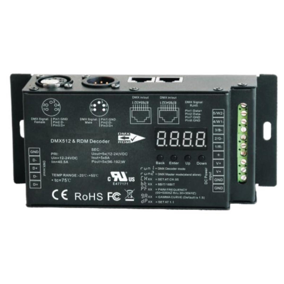 

Rosco RoscoLED Variable PWM DMX Decoder, 5 x 8A