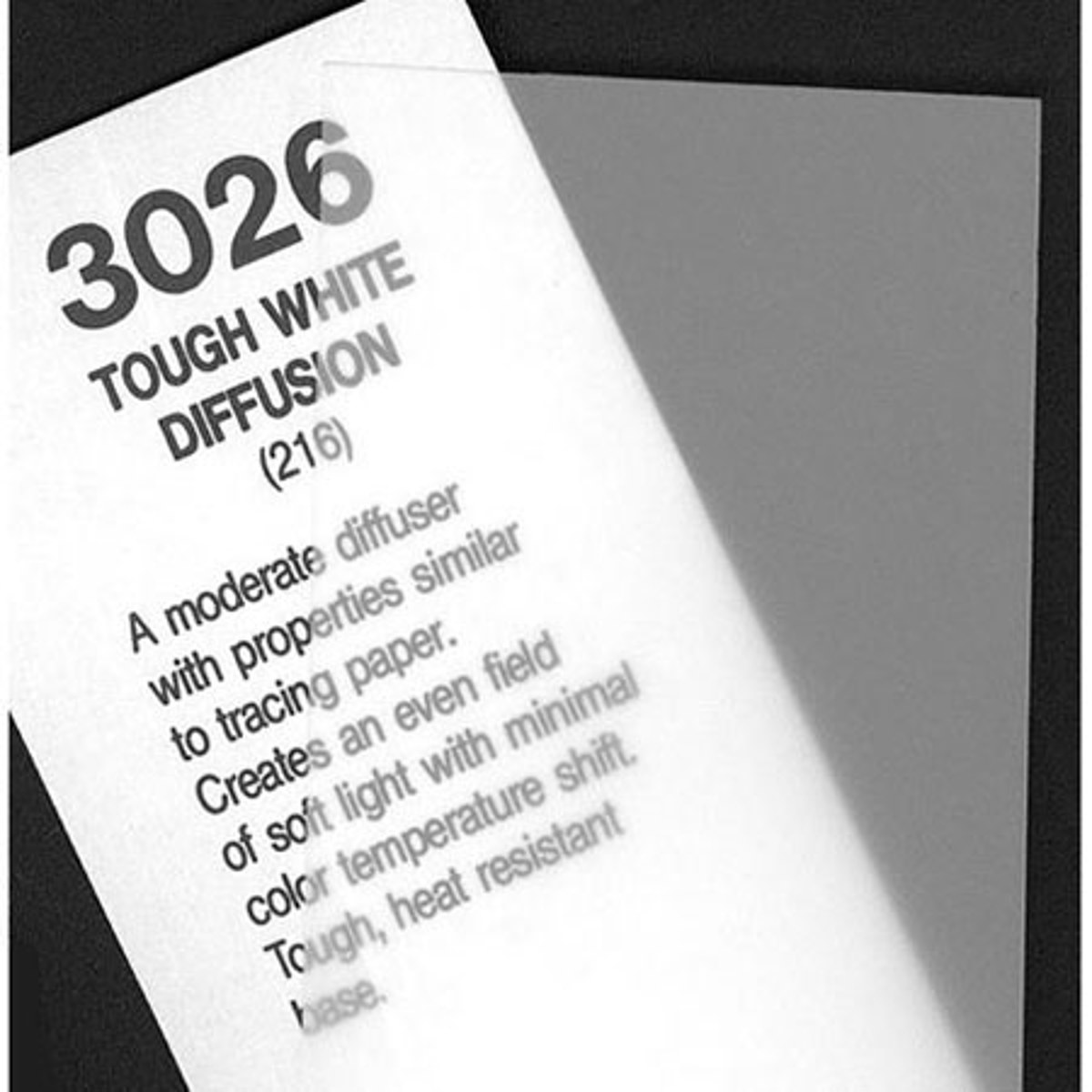 Rosco 3026 Cegel Tough White Diffusion, 20x24 листа #101030262024