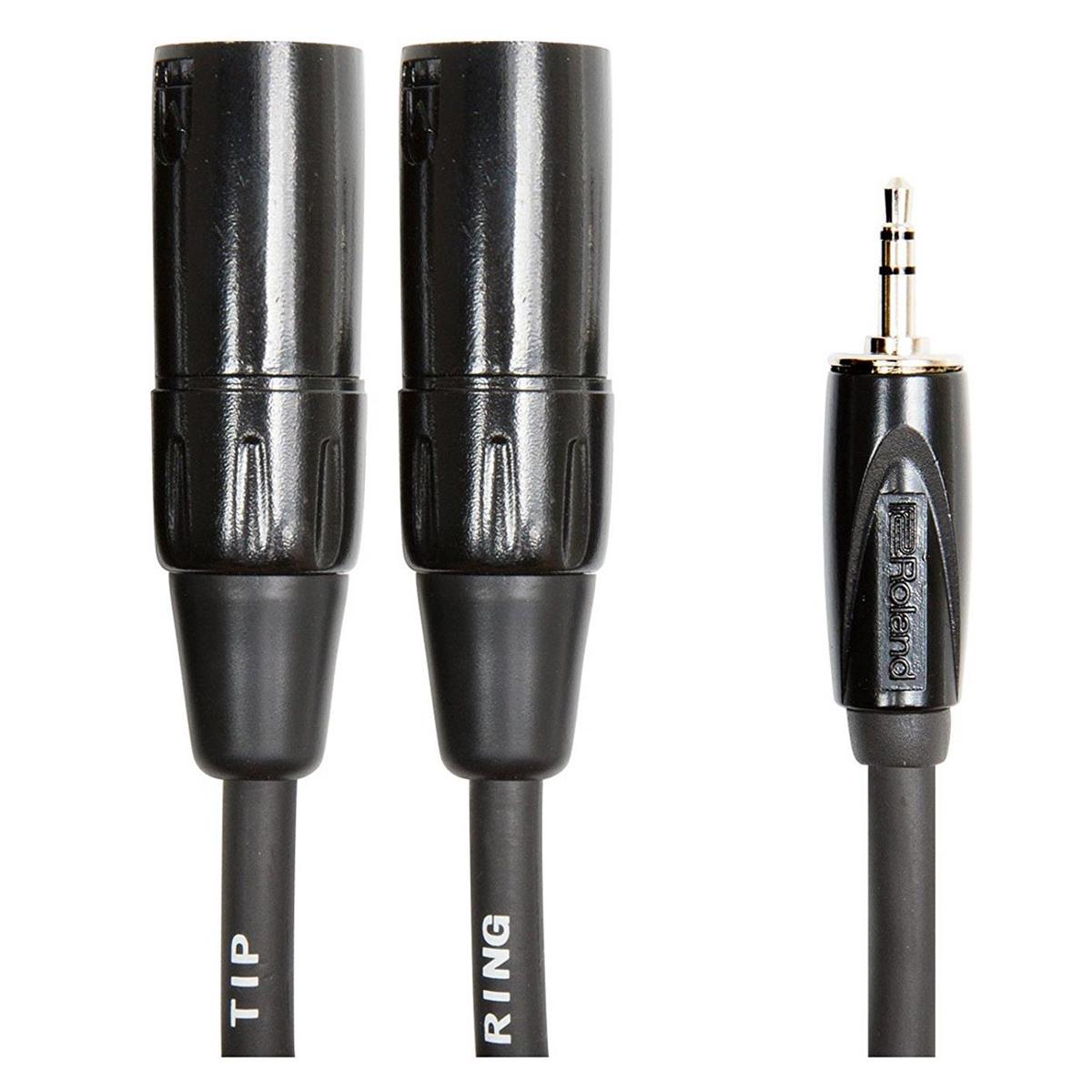 

Roland Black Series 15' Balanced Interconnect Cable, 1/8" TRS-2x XLRM Connector