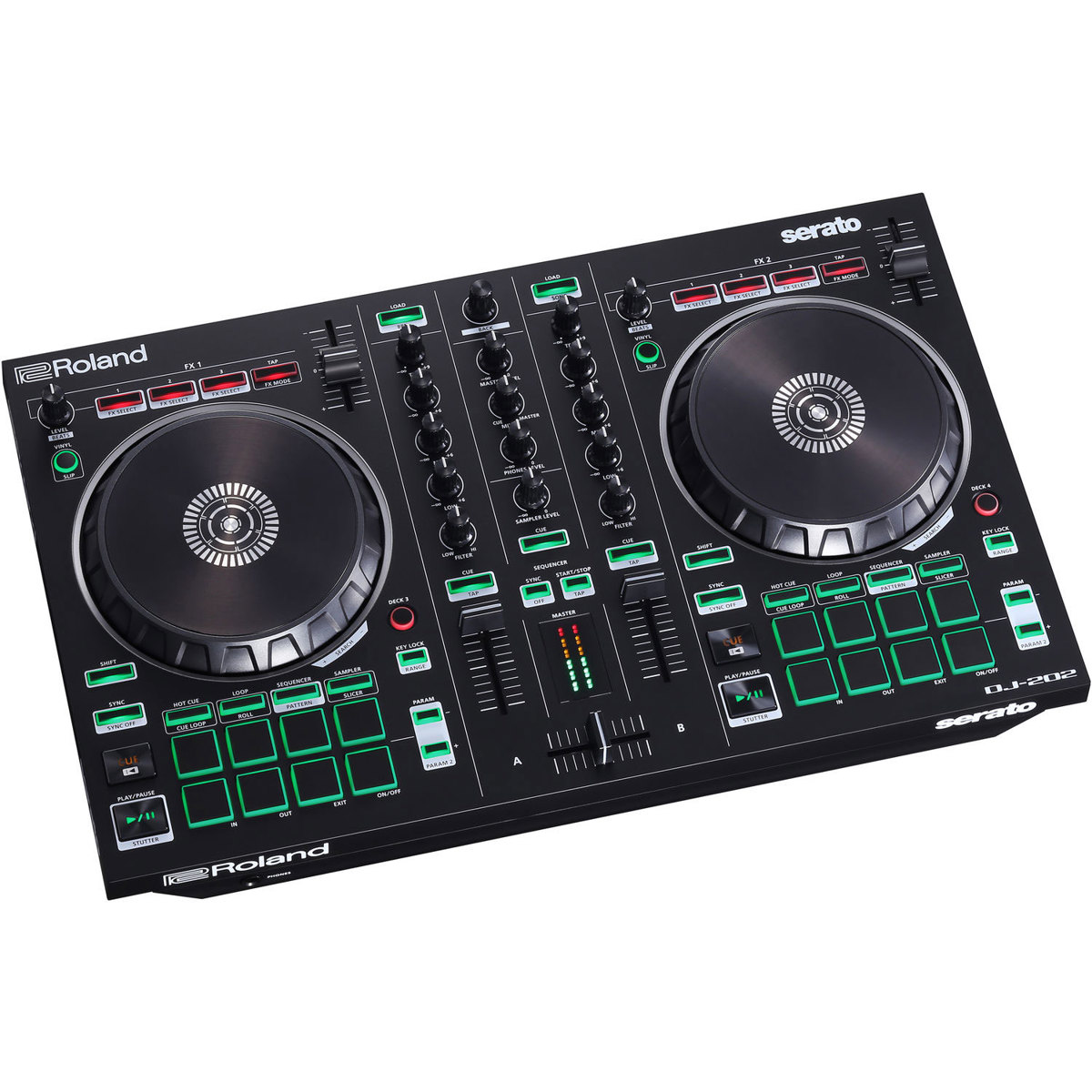 Image of Roland DJ-202 2-Channel 4-Deck Serato DJ Controller