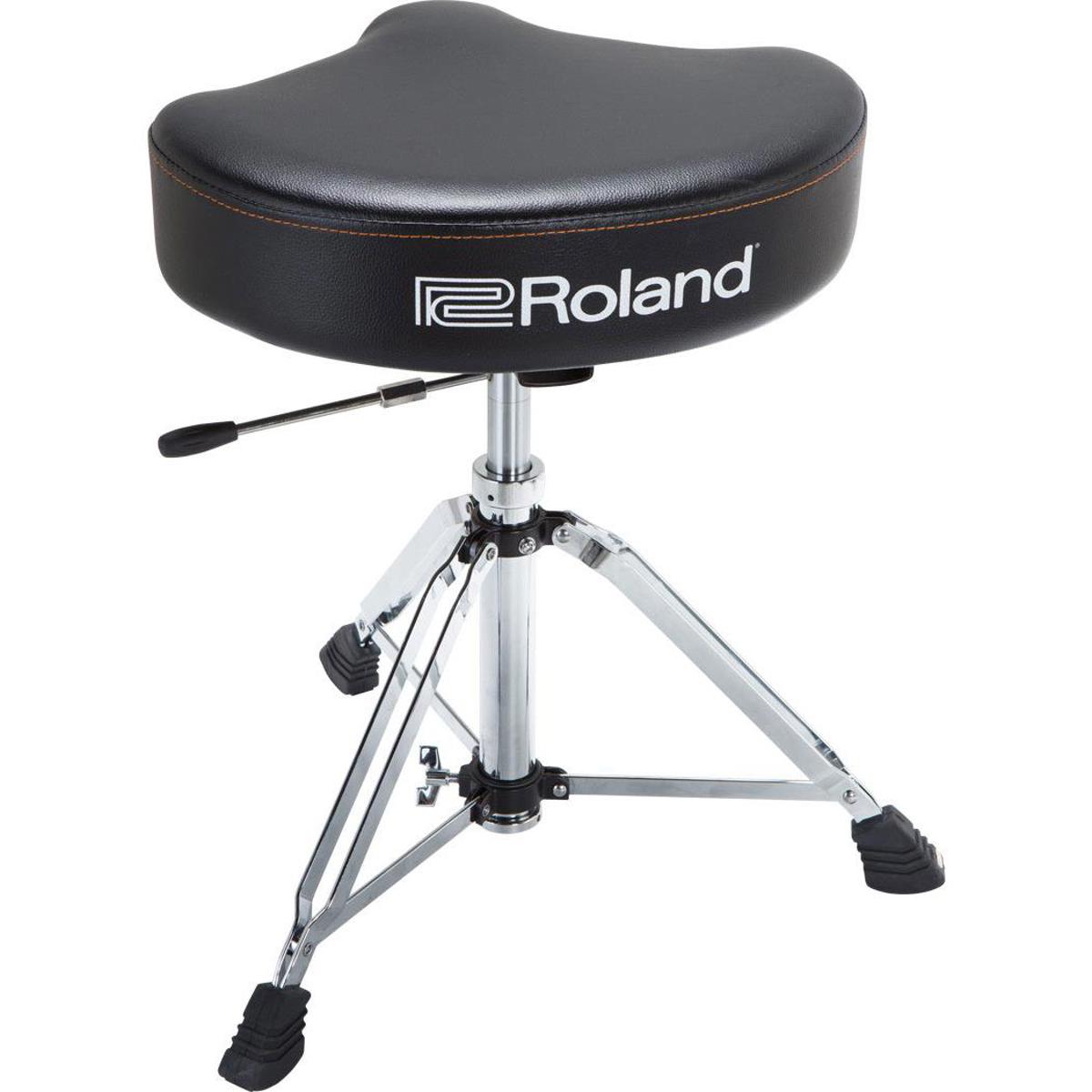 

Roland Saddle Drum Throne with Vinyl Seat Top and Hydraulic Height Adjustment