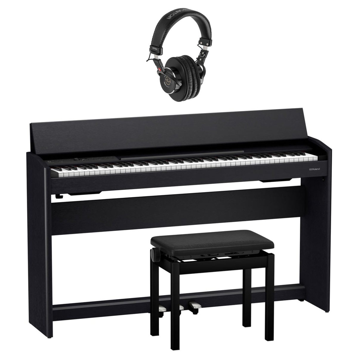

Roland F701 88-Key SuperNATURAL Digital Piano, Black w/Bench, Stand, Headphones