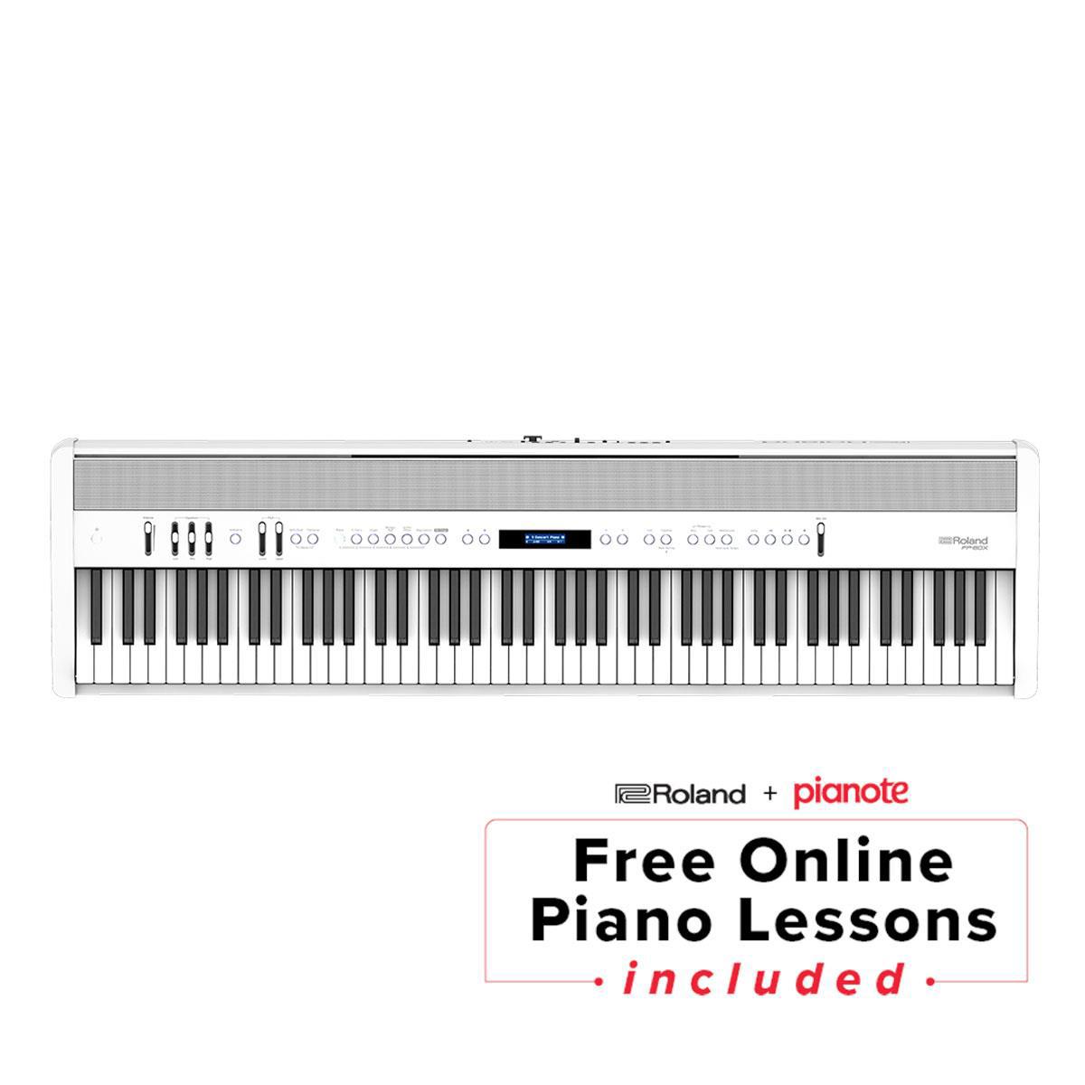 Roland FP-60X 88 Keys SuperNATURAL Portable Digital Piano, White #FP ...