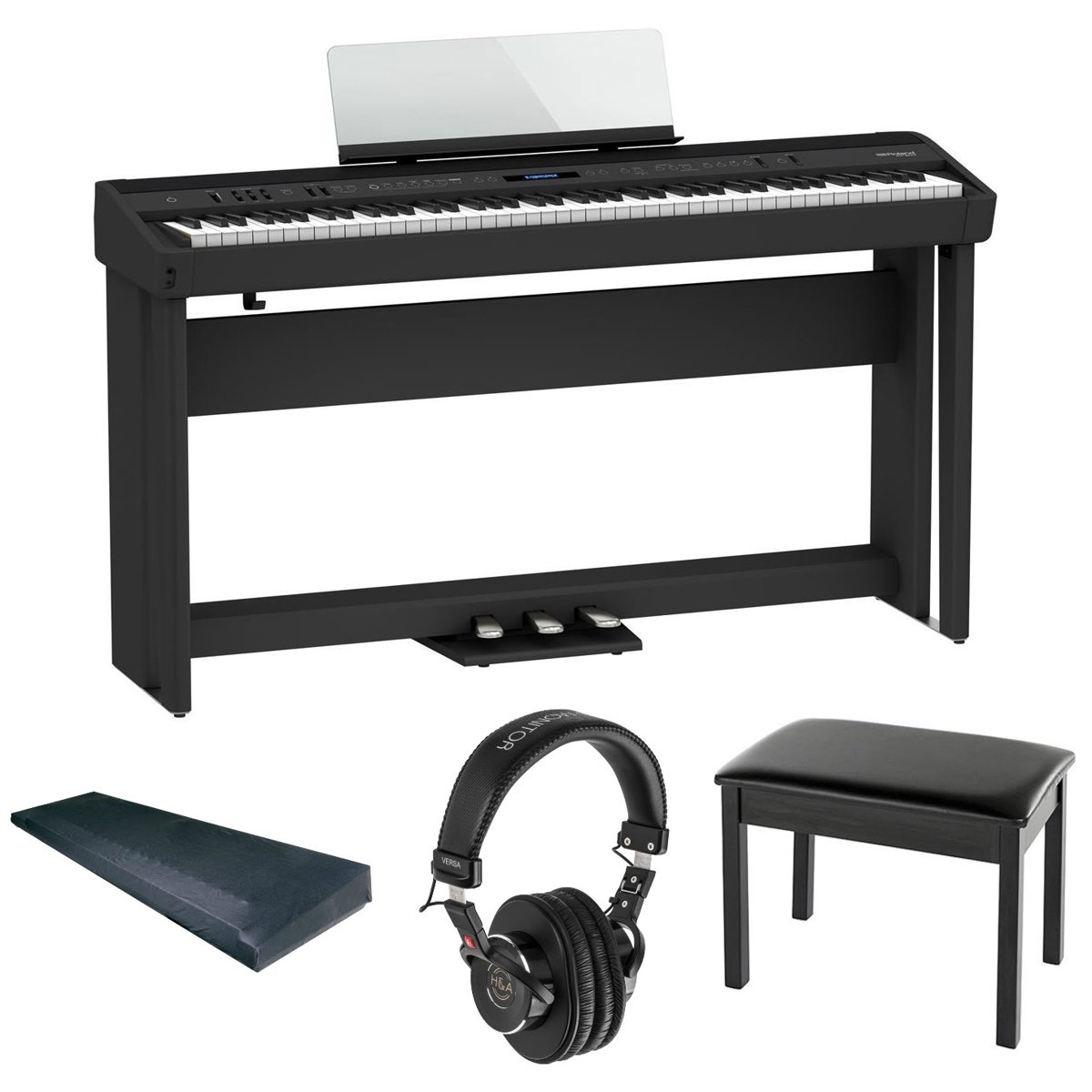 

Roland FP-90X 88-Key Portable Digital Piano, Black with Stand, Pedal, Bench