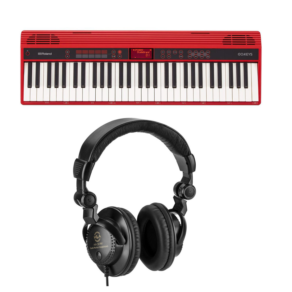

Roland GO:KEYS GO-61K 61-Key Music Creation Keyboard with H&A Studio Headphones