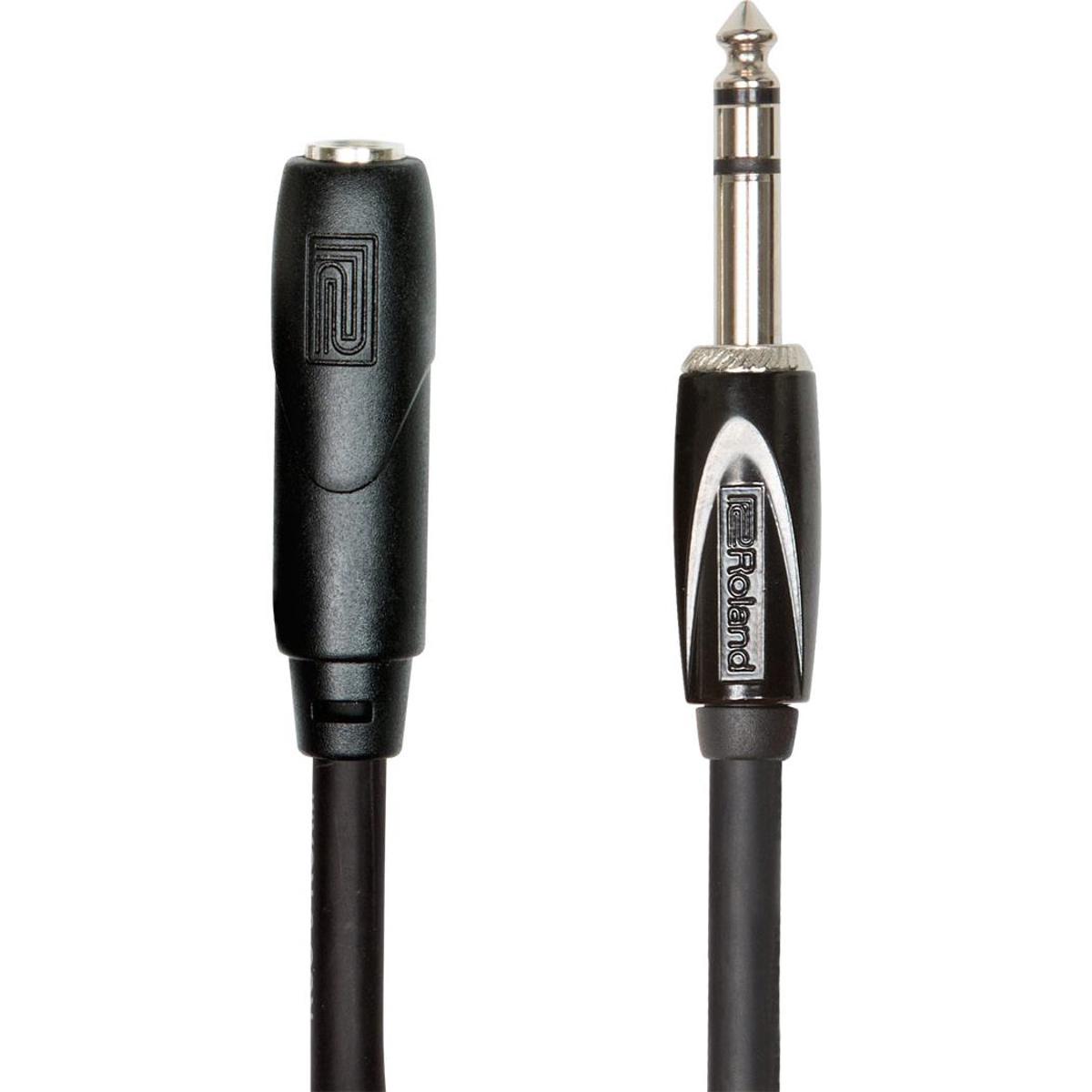 

Roland Black Series 25' Headphones Extension Cable w/1/4" TRS M to F Connector