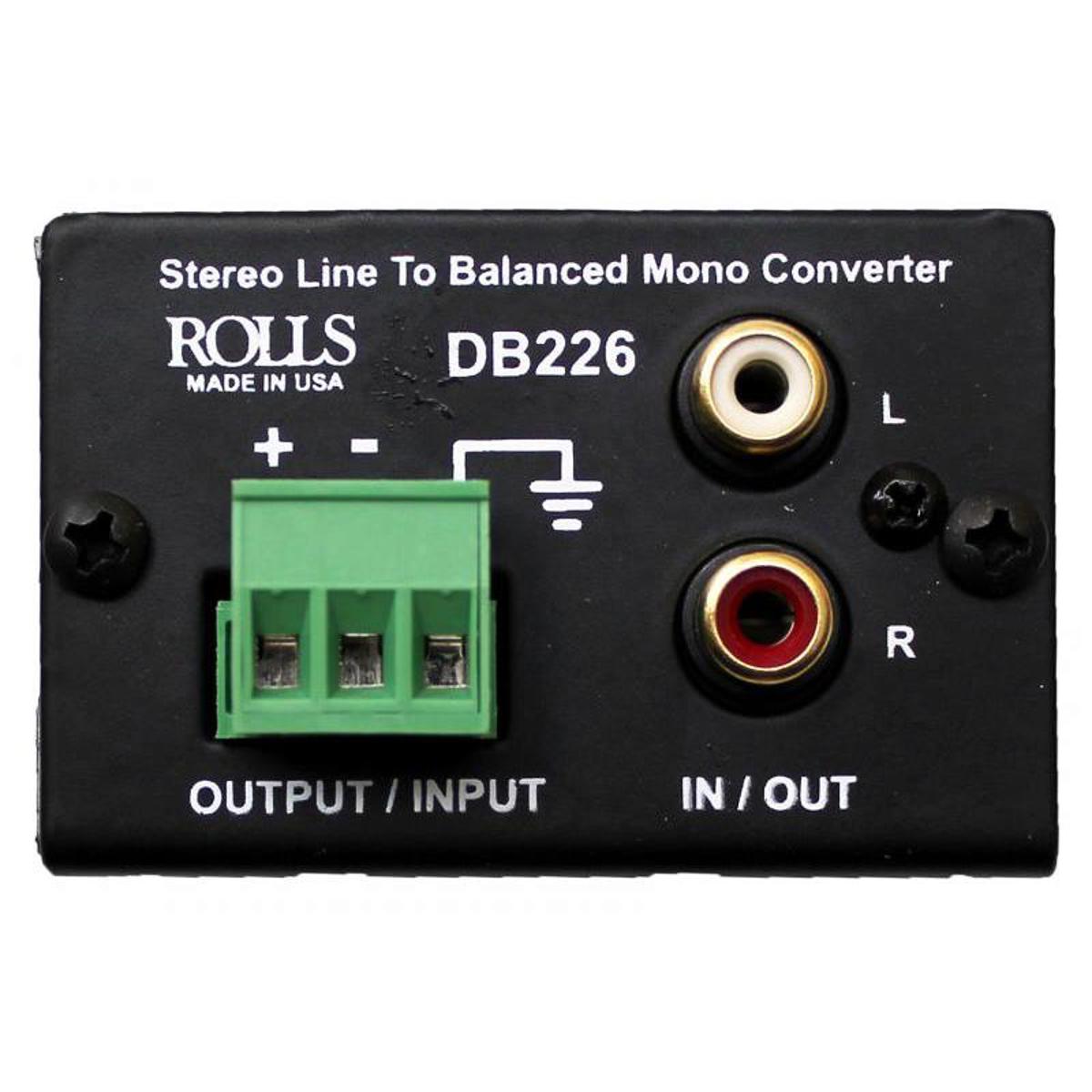 

Rolls DB226 Stereo Line to Balanced Mono Converter