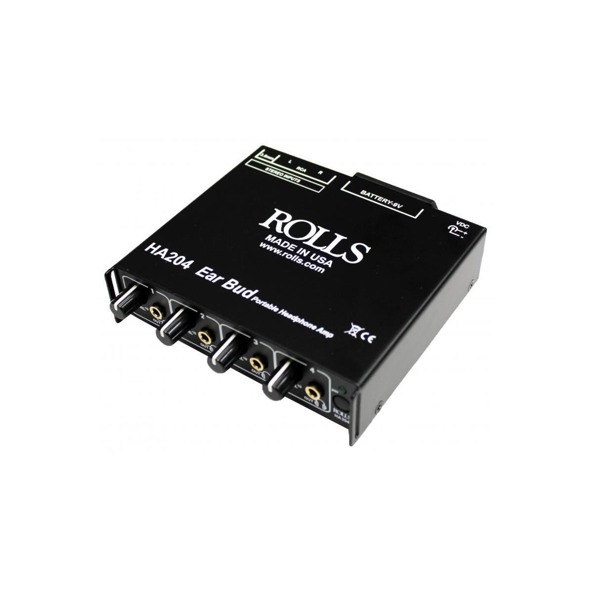 Image of Rolls HA204p Portable 4-Channel Battery Operated Headphone Amplifier