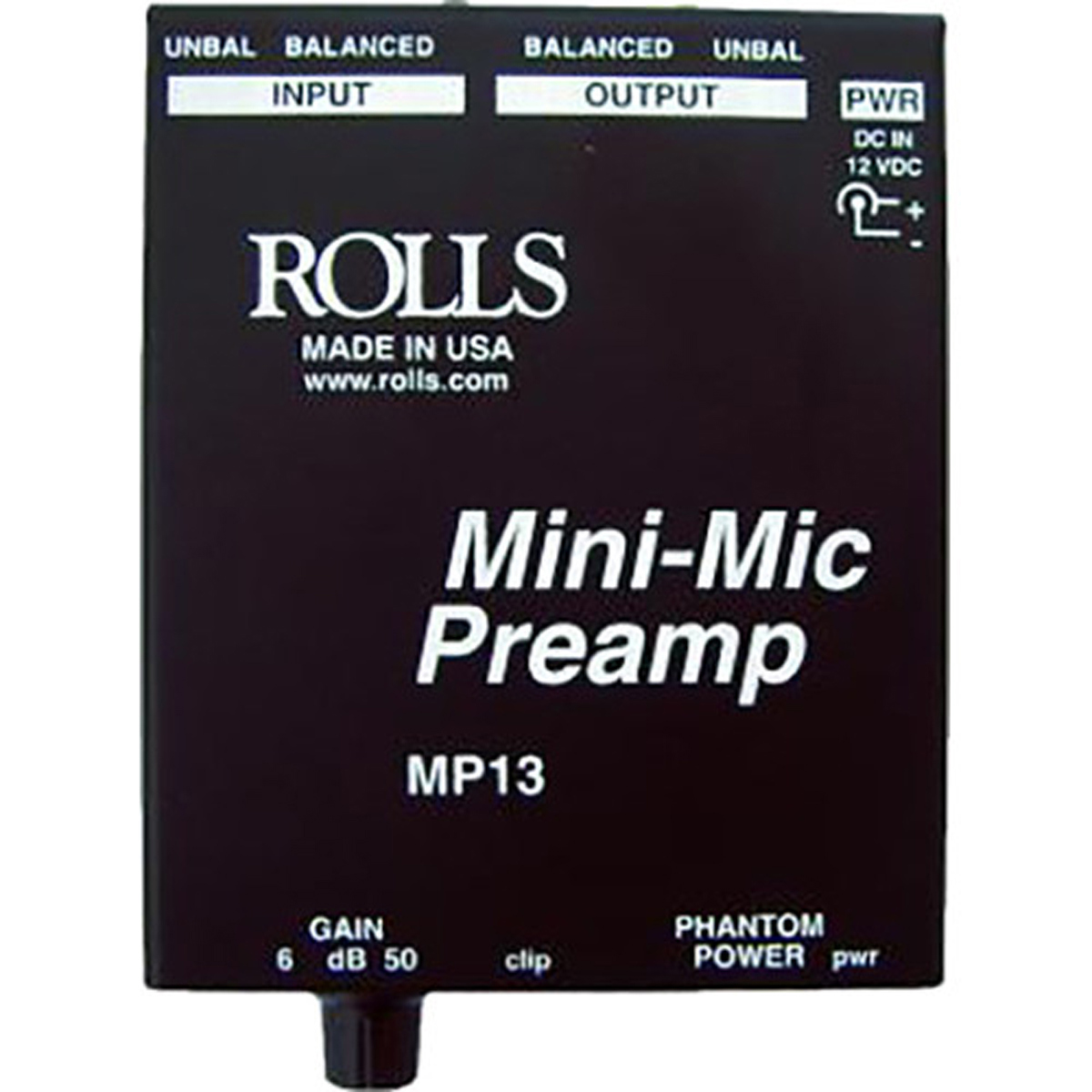 

Rolls MP13 Mini Microphone Preamp, Single Gain Control