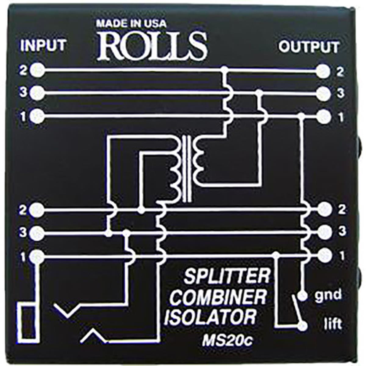 Image of Rolls MS20C Mic Splitter / Combiner / Isolator