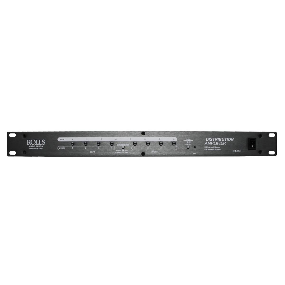 Image of Rolls 8-Channel Mono/4-Channel Stereo Distribution Amplifier