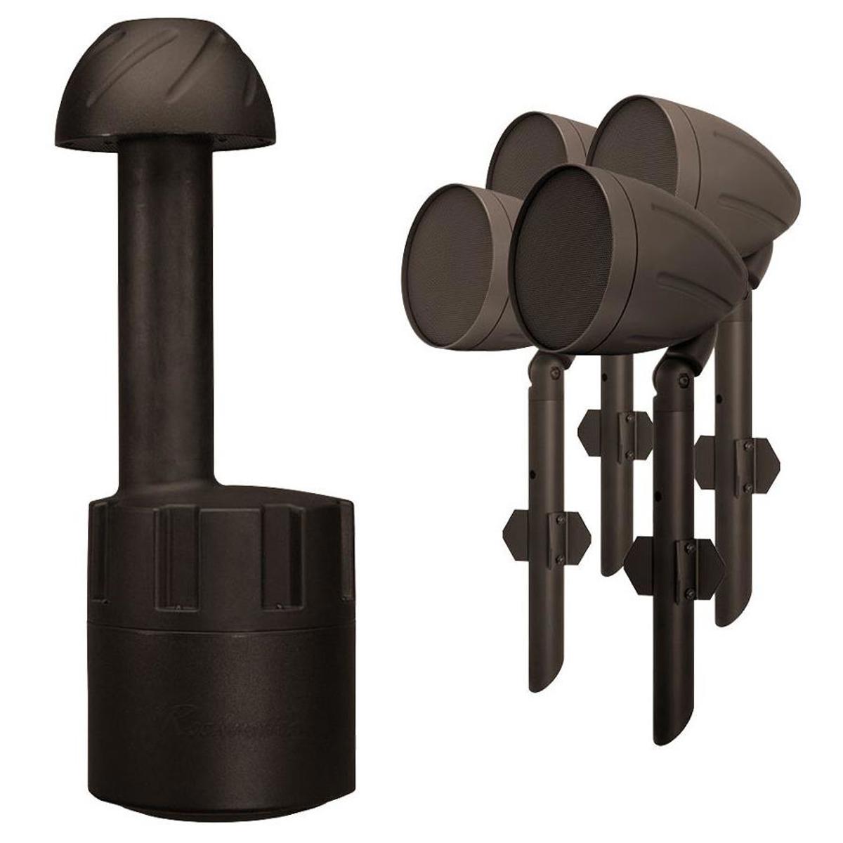 

Rockustics Music Garden Speaker Package, 4x MG4 Speakers & SUB8 Subwoofer, Brown