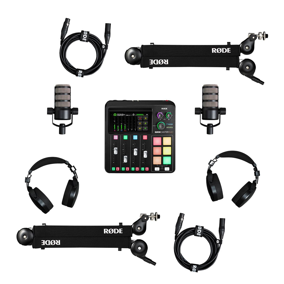 

Rode RODECaster Duo Integrated Audio Production Studio 2Person Podcasting Bundle