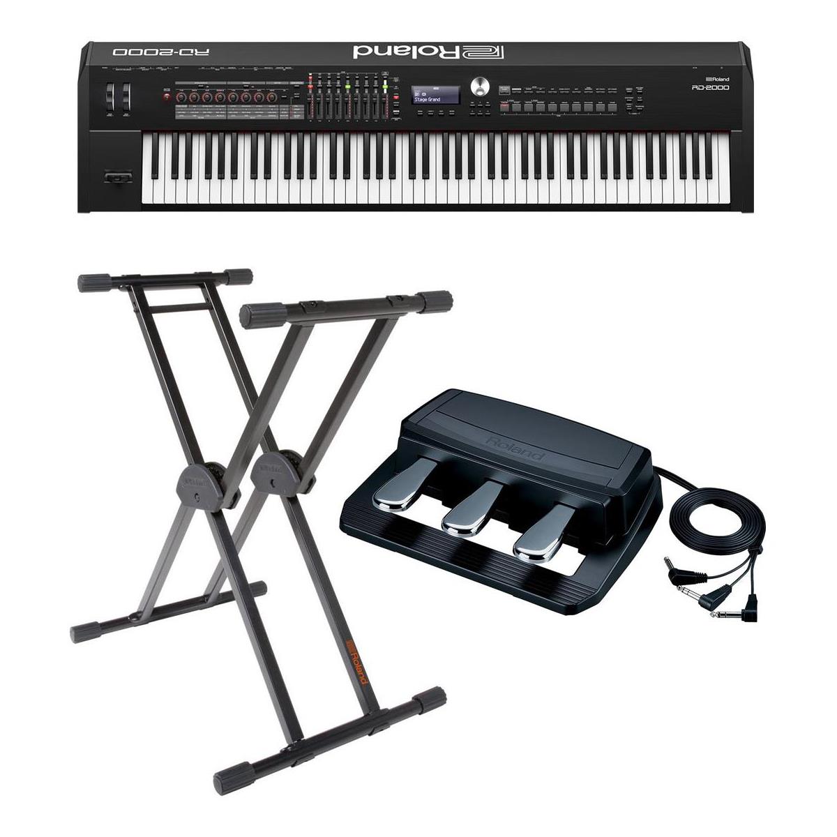 Roland RD-2000 88 Weighted Keys Digital Stage Piano W/Roland RPU-3 Pedal/ Stand -  RD-2000 B