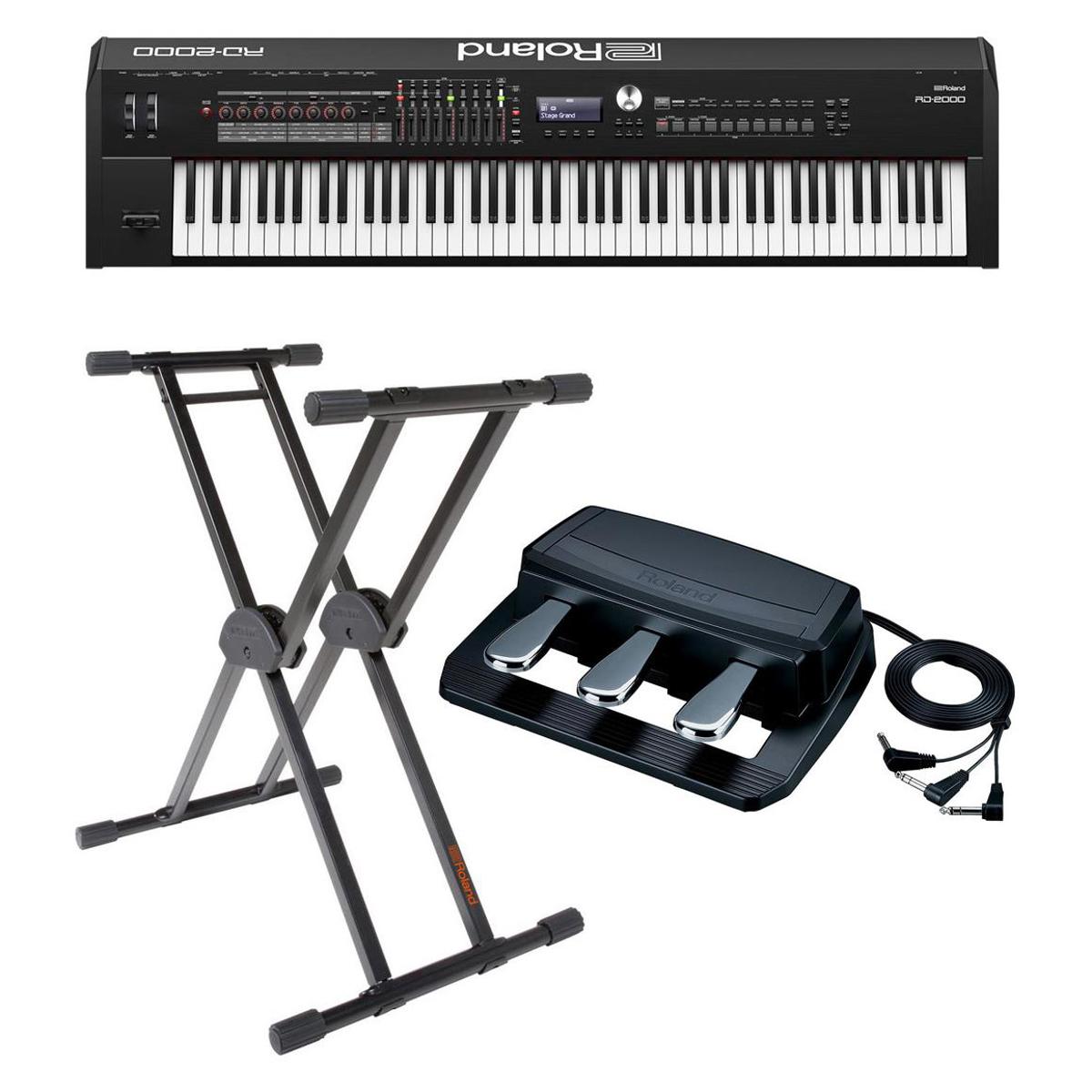 Roland RD-2000 88 Weighted Keys Digital Stage Piano W/Roland RPU-3 Pedal/ Stand -  RD-2000 B