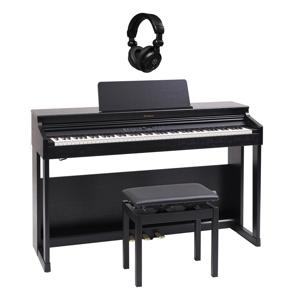 

Roland RP701 88-Key Classic Digital Piano, Black with Bench, Stand, Headphones