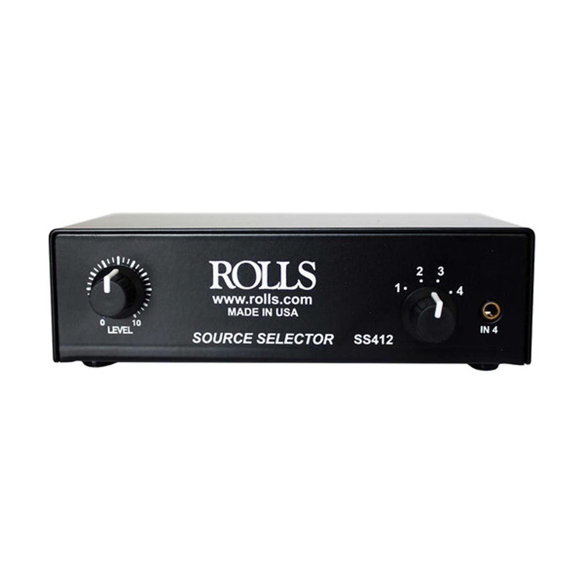 Image of Rolls SS412 Passive Analog Stereo Audio Source Selector