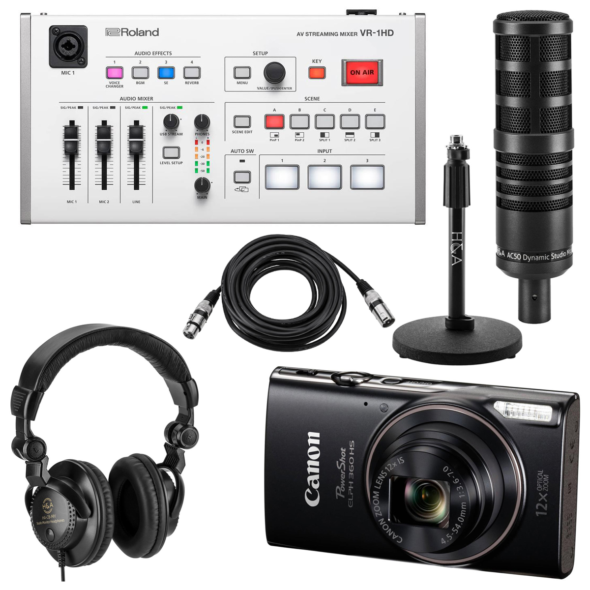 

Roland VR-1HD AV Streaming Mixer with Studio Accessory Kit
