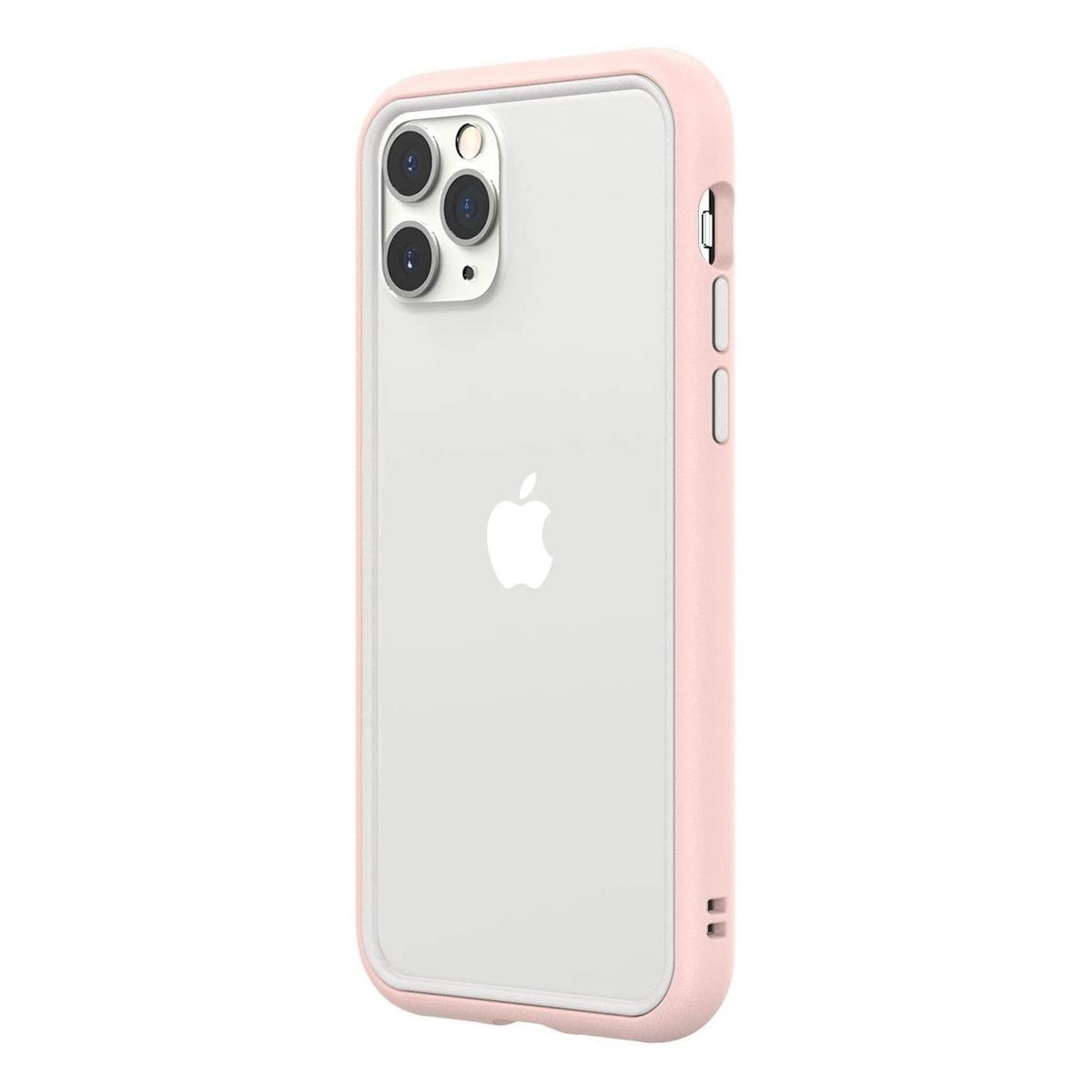 

RhinoShield CrashGuard NX Case for iPhone 11 Pro, Blush Pink + White Rim/Button