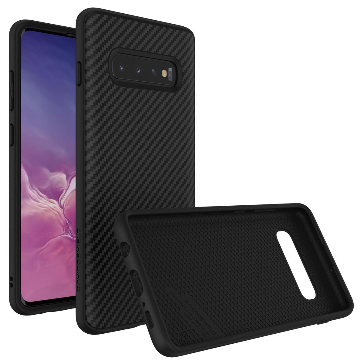

RhinoShield SolidSuit Case for Samsung Galaxy S10 Plus, Carbon Fiber, Black