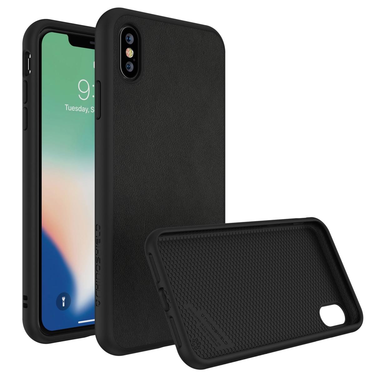 

RhinoShield SolidSuit Protective Case Leather/Black iPhone XS Max