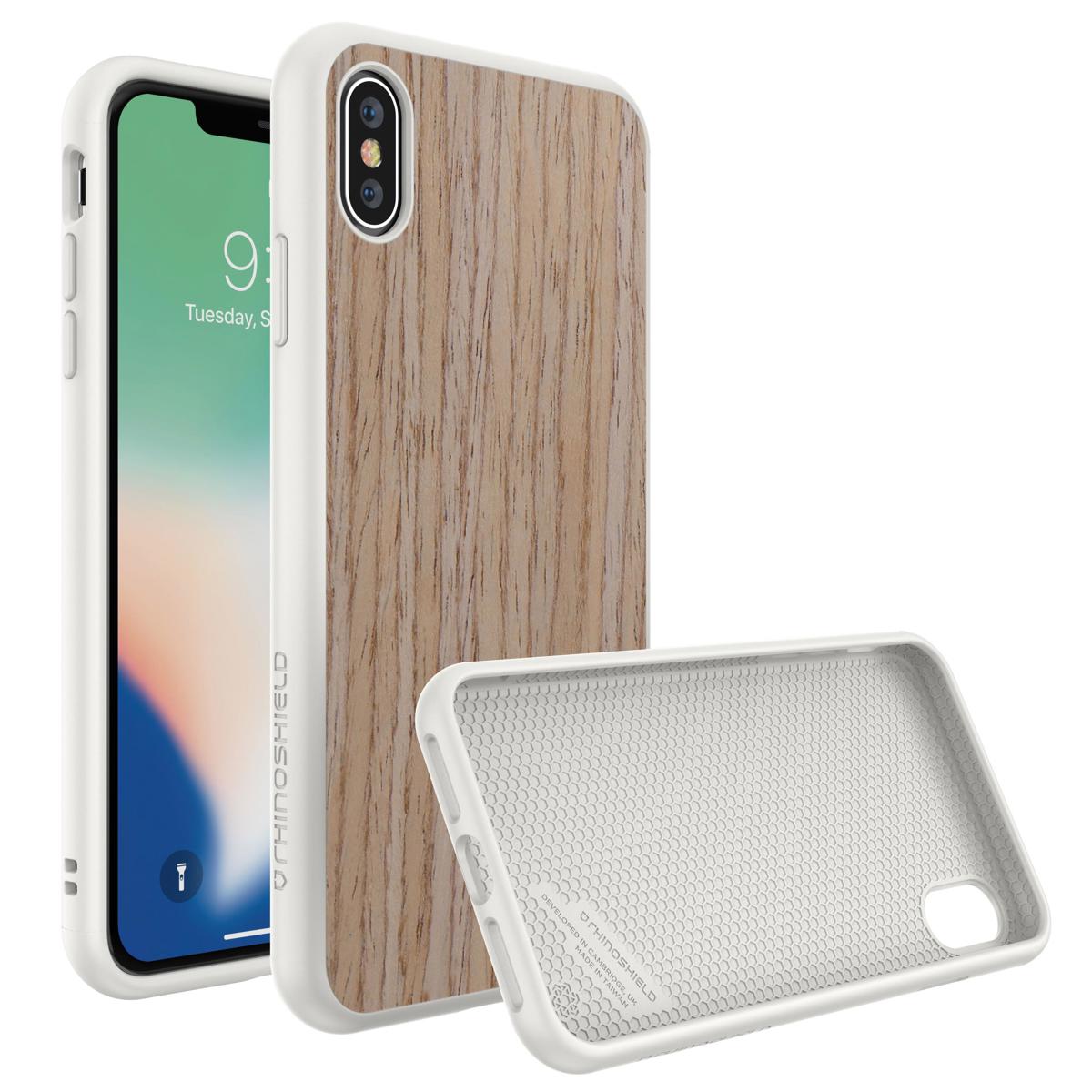 

RhinoShield SolidSuit Protective Case Light Walnut/White iPhone XS Max