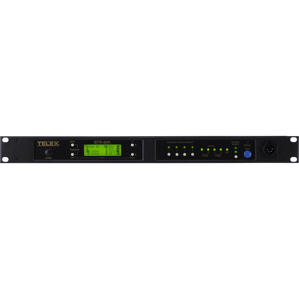 

RTS Intercom Systems RTS BTR-80N 2-Ch Narrow Band Wireless Intercom Base Station w/A4M Jack, HE Band