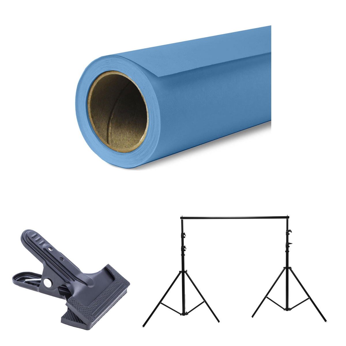 

Savage Widetone Seamless Background Paper, 107" x 36' with Support System Gulf Blue