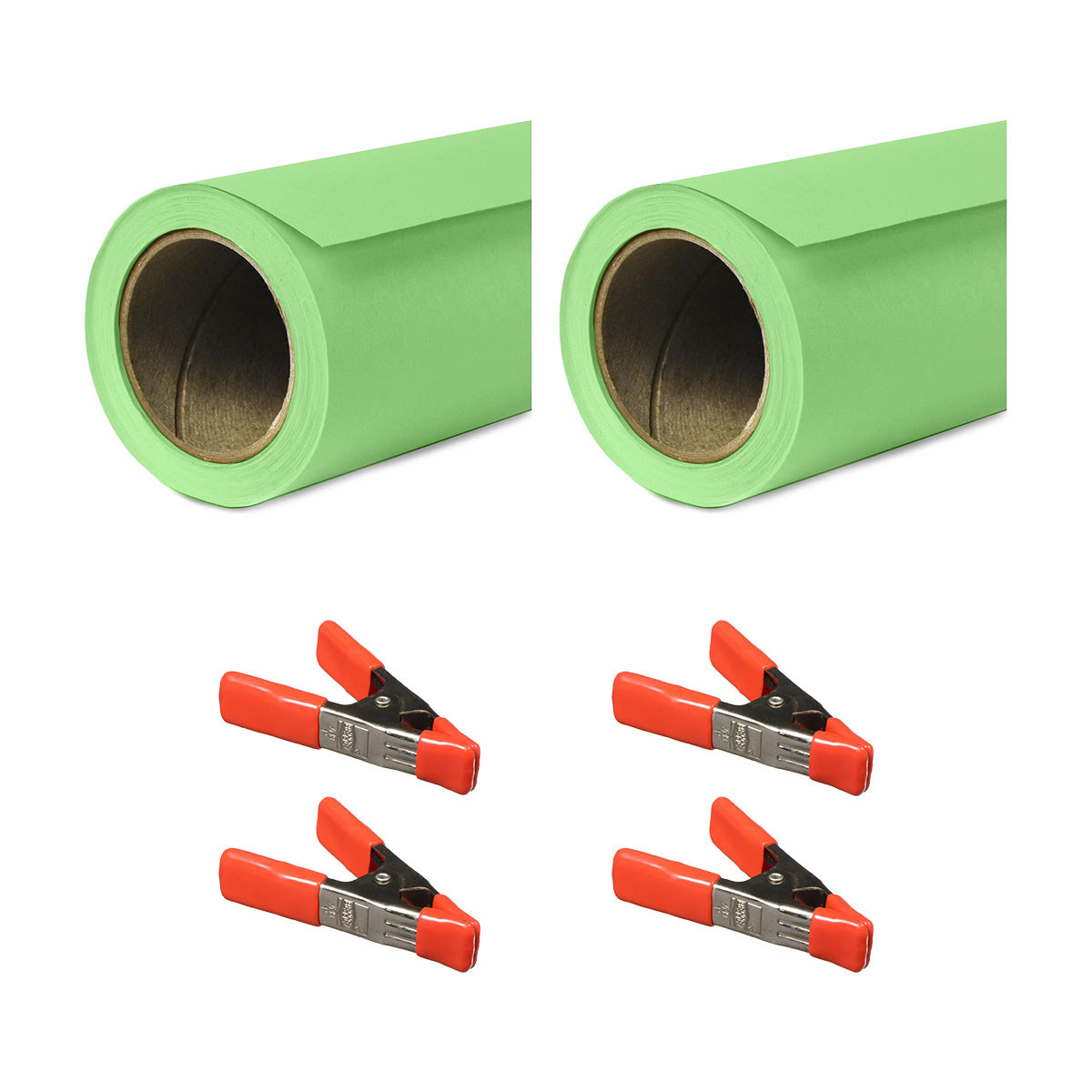 

Savage 107"x36' Widetone Seamless Background Paper Mint Green 2-Pack with Clamps