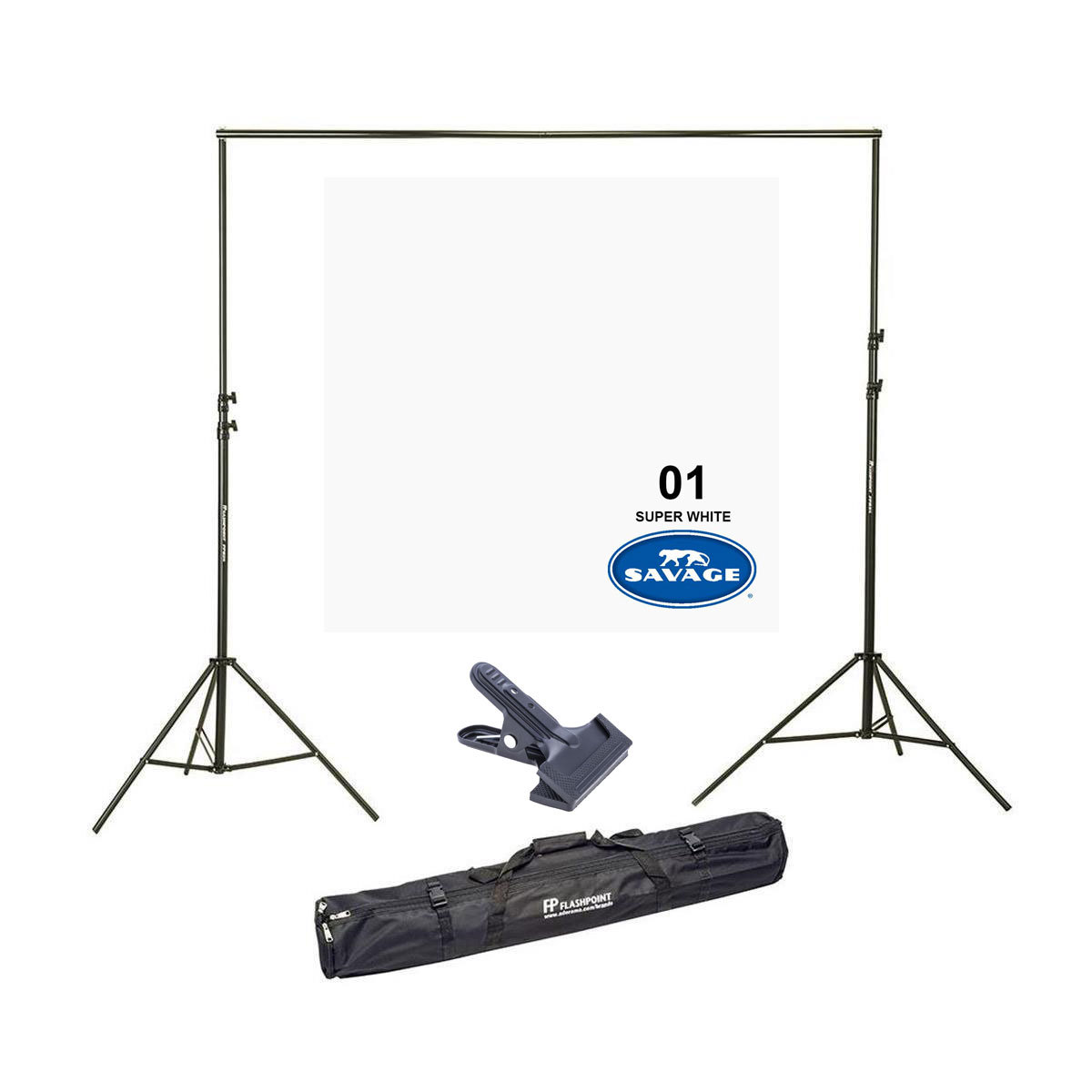 

Savage Seamless Background Paper, 107" wide x 150', Super White, #1 W/10'Support
