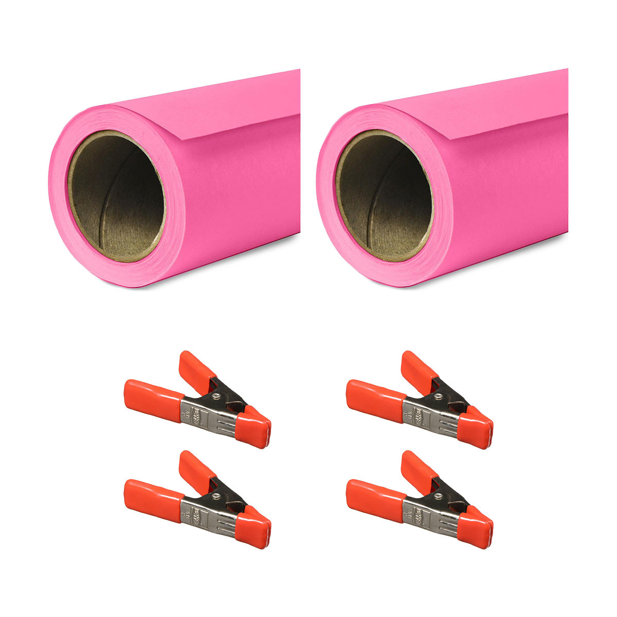 

Savage Widetone Seamless Background Paper, 107" x 150' Tulip 2-Pack with Clamps