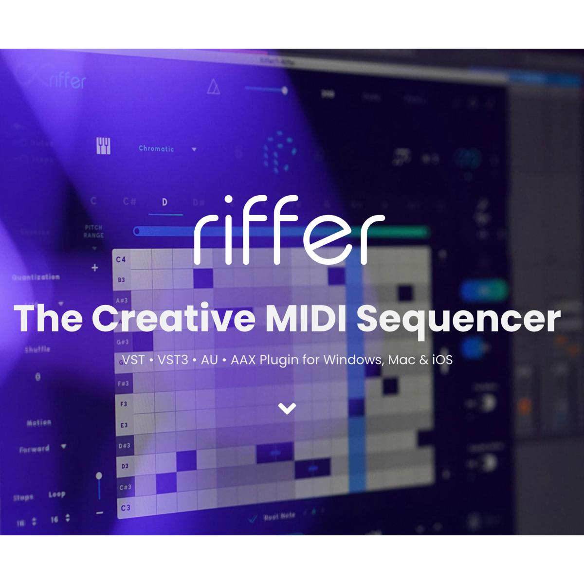 

VST AU Plugin Riffer - The Creative MIDI Sequencer for Windows, Mac & iOS