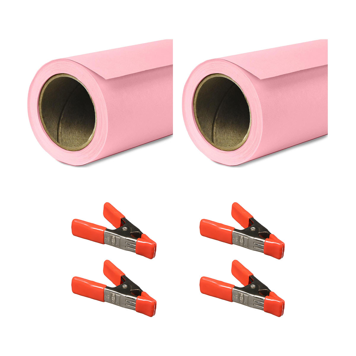 

Savage 26"x36' Widetone Seamless Background Paper Coral 2-Pack with Clamps