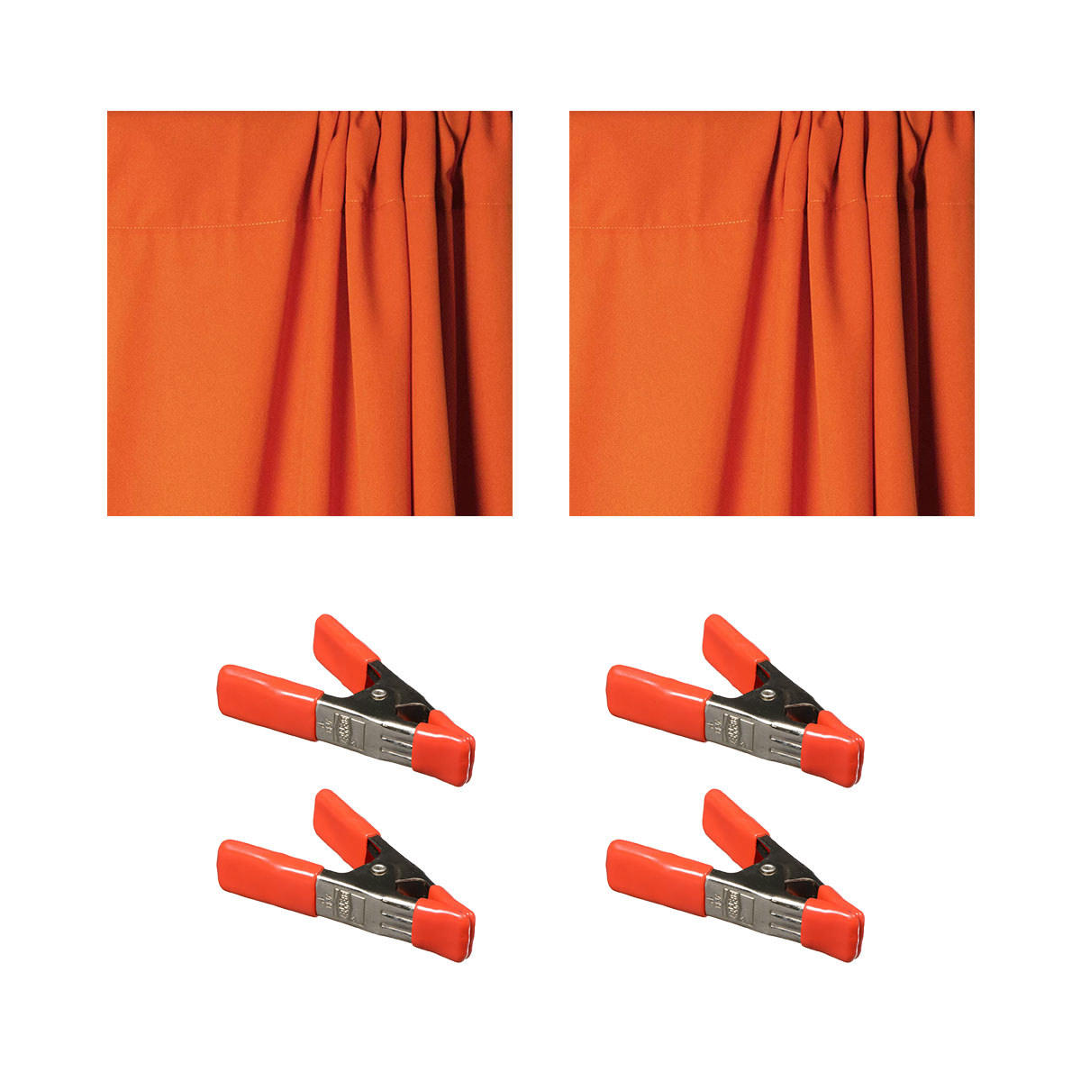 

Savage 5x9' Polyester Background, Tangerine, 2-Pack, w/4x 1-1/4x1" Orange Clamp