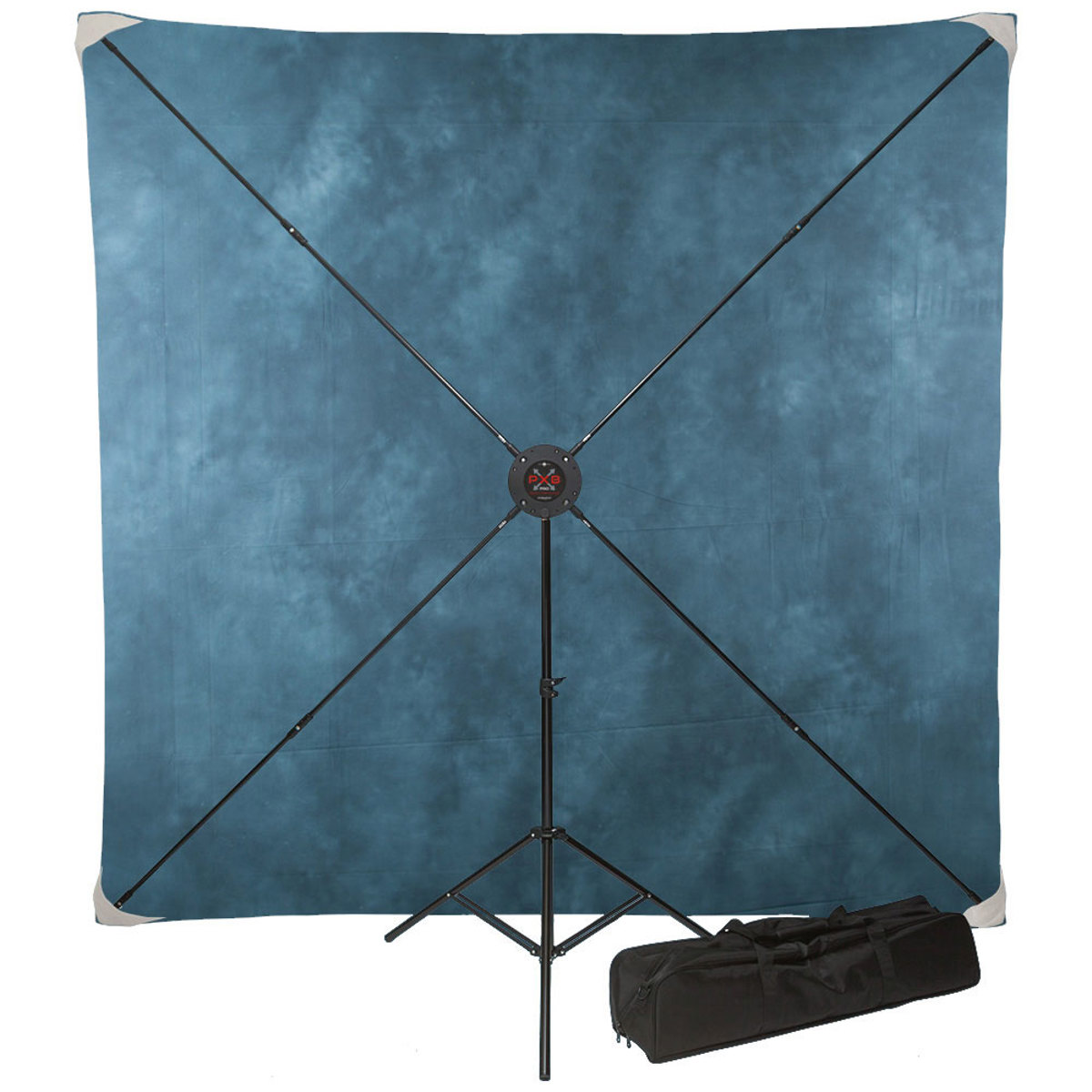 

Studio Assets PXB Pro 8x8' Background Kit with Executive Blue Muslin
